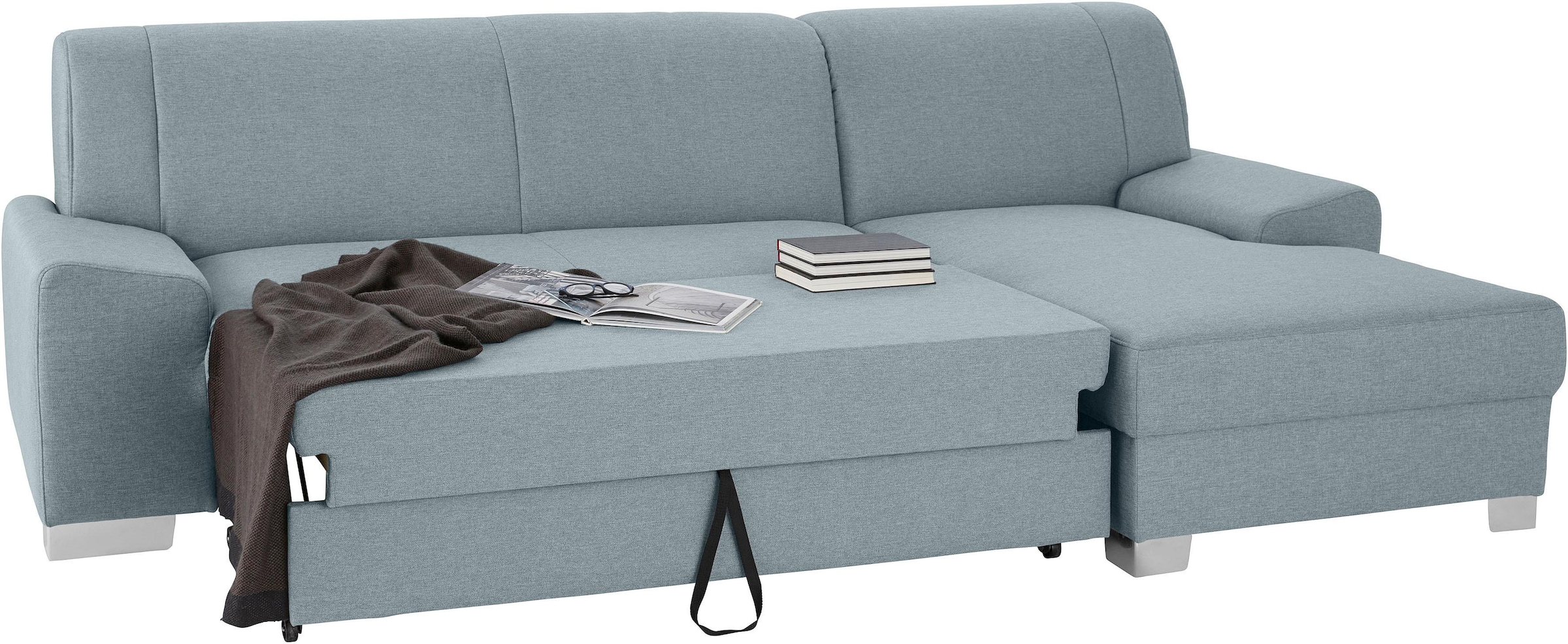 DOMO collection Ecksofa »Anzio L-Form«, wahlweise mit Bettfunktion und Federkern