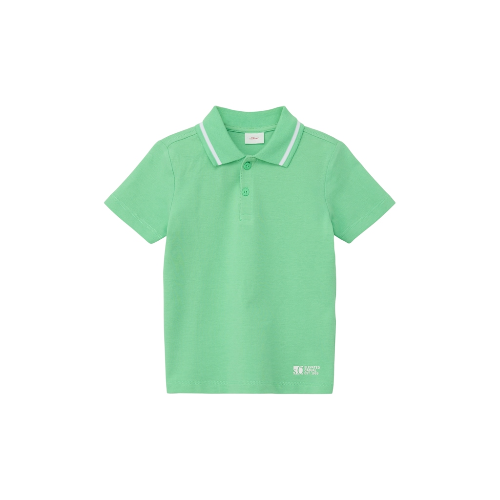 s.Oliver Junior Poloshirt, mit Kontraststreifen und Logoprint