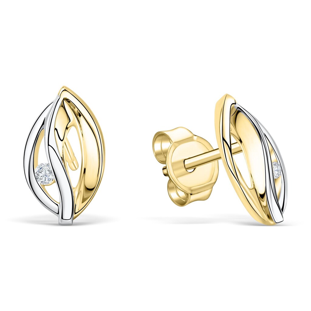 Orolino Paar Ohrstecker »585 Gold zweifarbig 2x Brillant 0,04ct.«