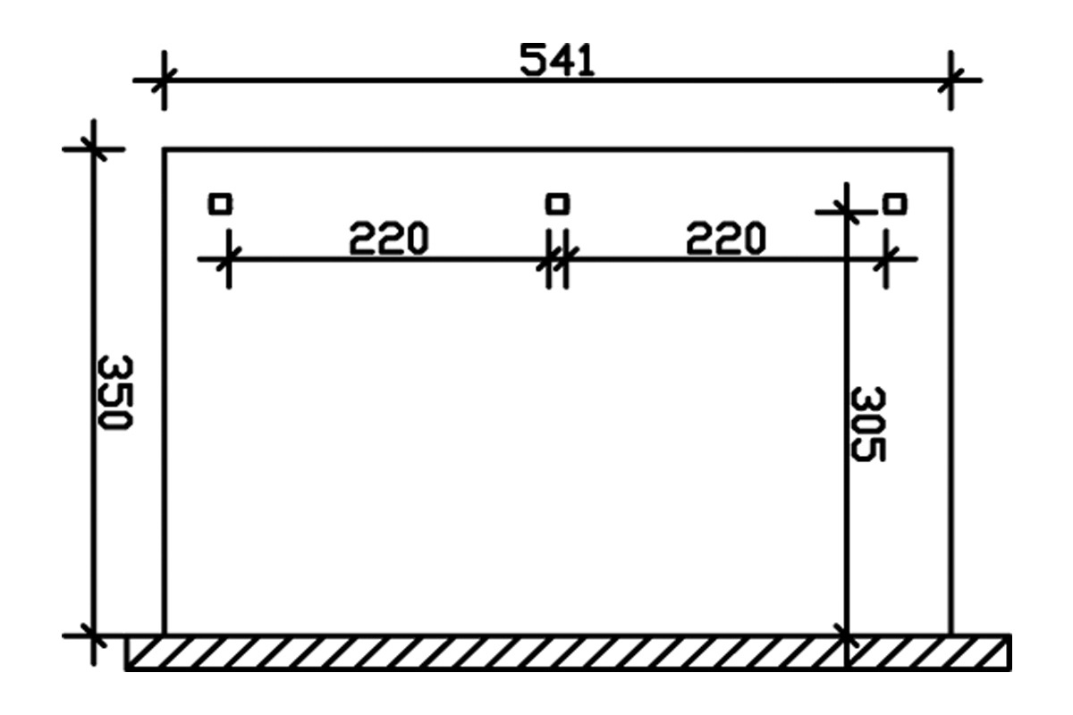 Skanholz Terrassendach »Rimini«, 541 cm Breite, verschiedene Tiefen