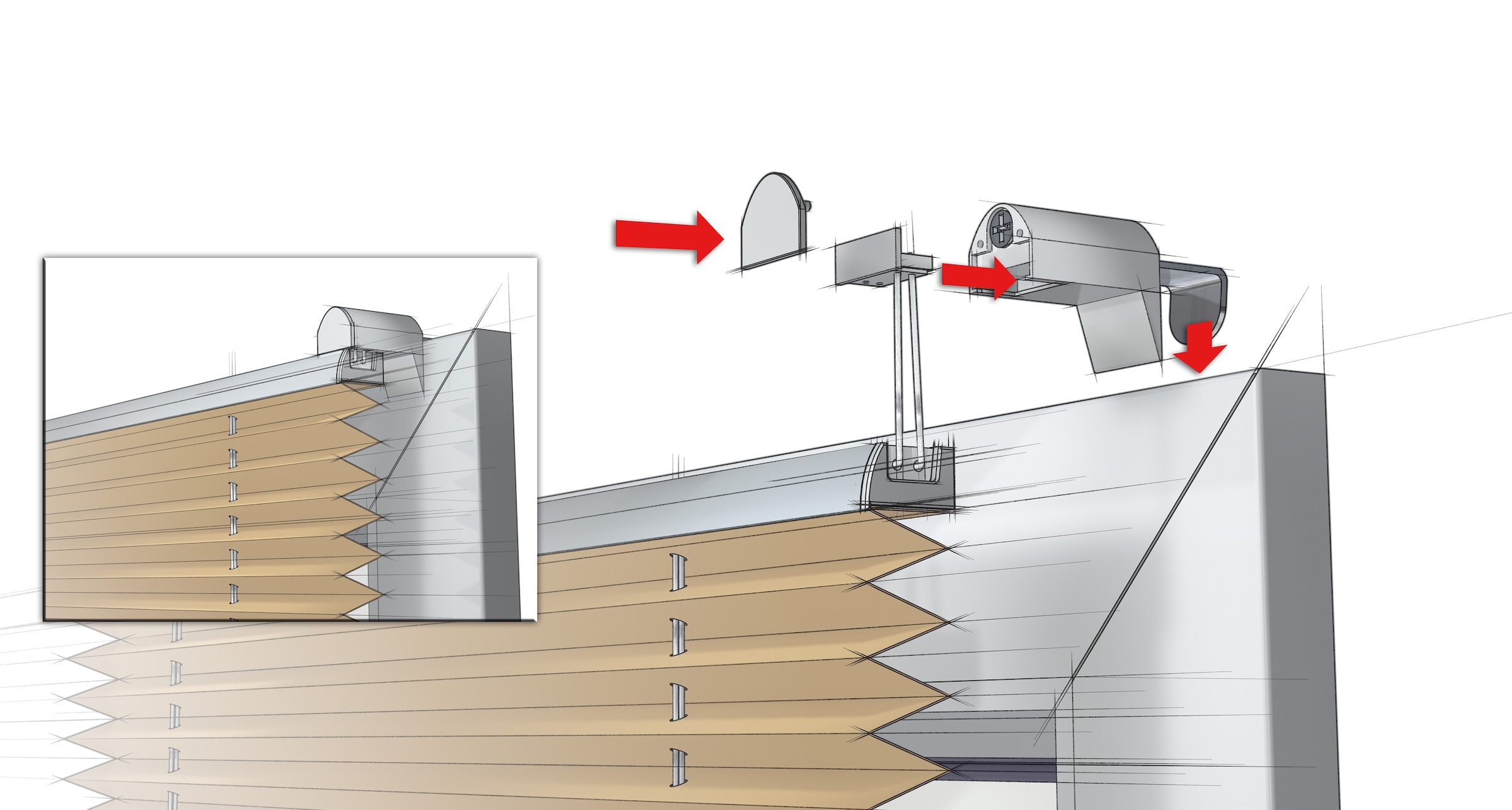 GARDINIA Plissee »Easyfix Thermo-Plissee mit 2 Bedienschienen Energiesparend«, verdunkelnd, energiesparend, ohne Bohren, verspannt, energiesparend, abdunkelnd mit Thermobeschichtung