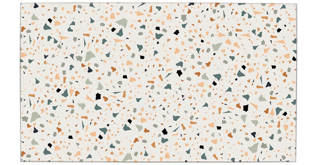 Zeller Present Schneidebrett »Herdabdeck-/Schneideplatten-Set "Terrazzo", 2-tlg.«, (2 St., Terrazzo, Sicherheitsglas), Moderne Platte aus Sicherheitsglas