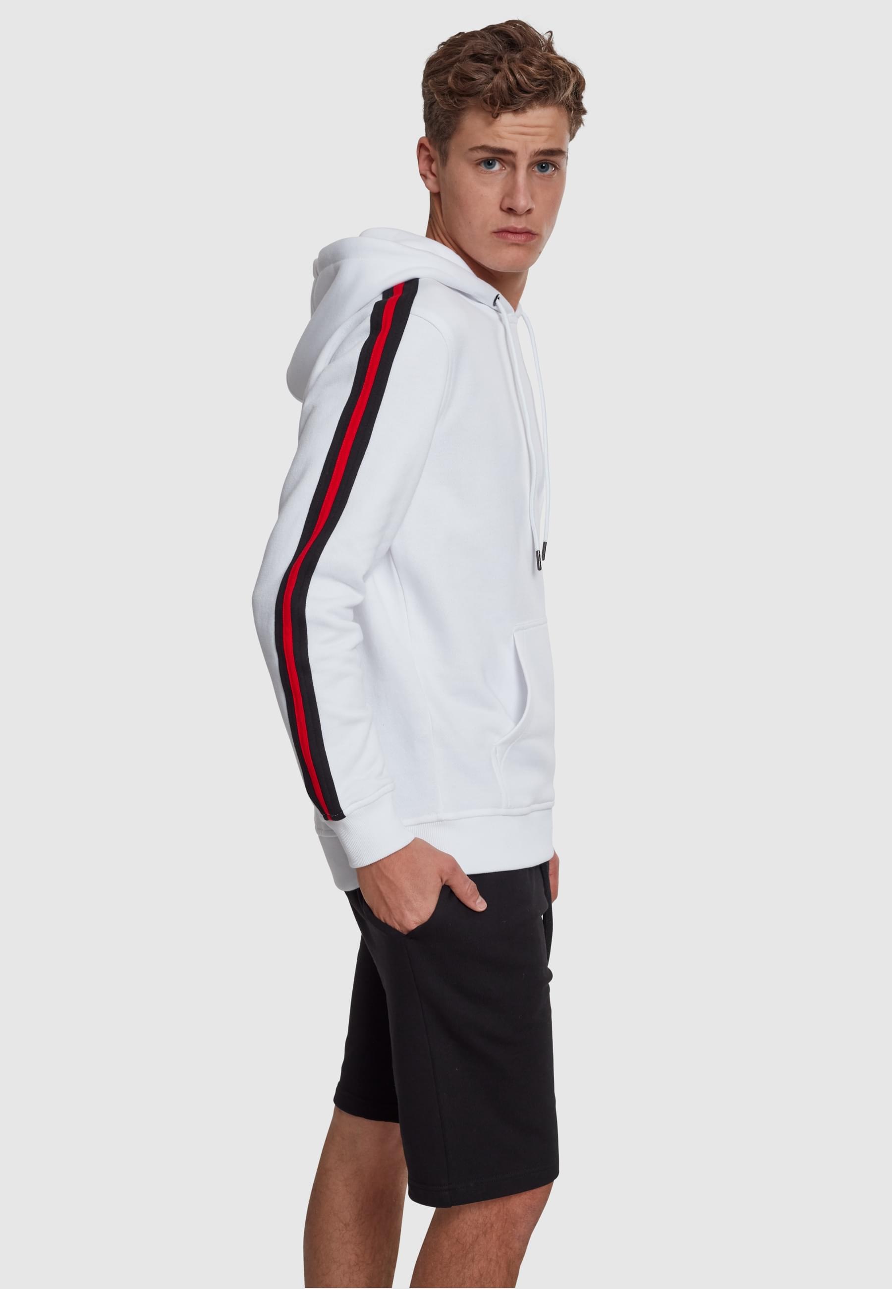 URBAN CLASSICS Kapuzensweatshirt »Urban Classics Herren Stripe Shoulder Hoody«, (1 tlg.)