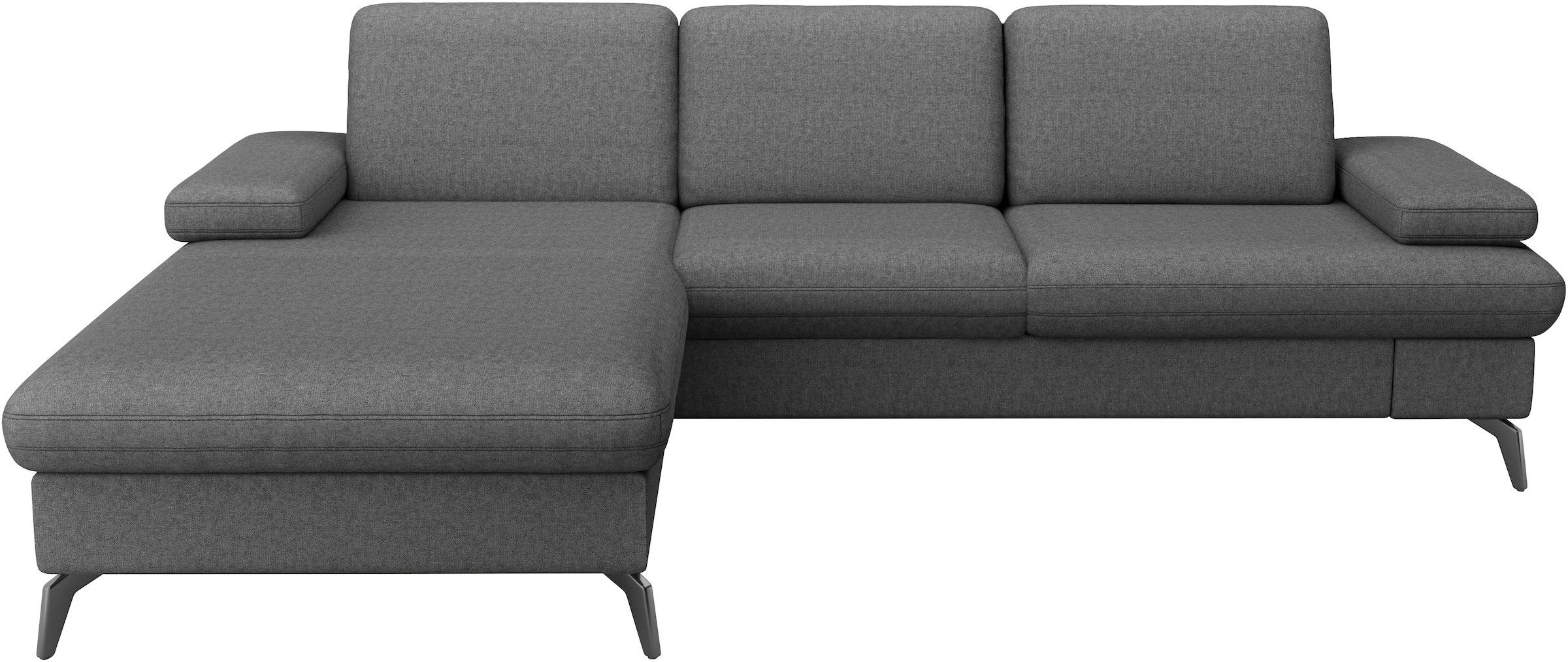 sit&more Ecksofa »Morris Jubi L-Form«, inkl. Armteilfunktion und 1 Zierkissen, wahlweise mit Bettfunktion