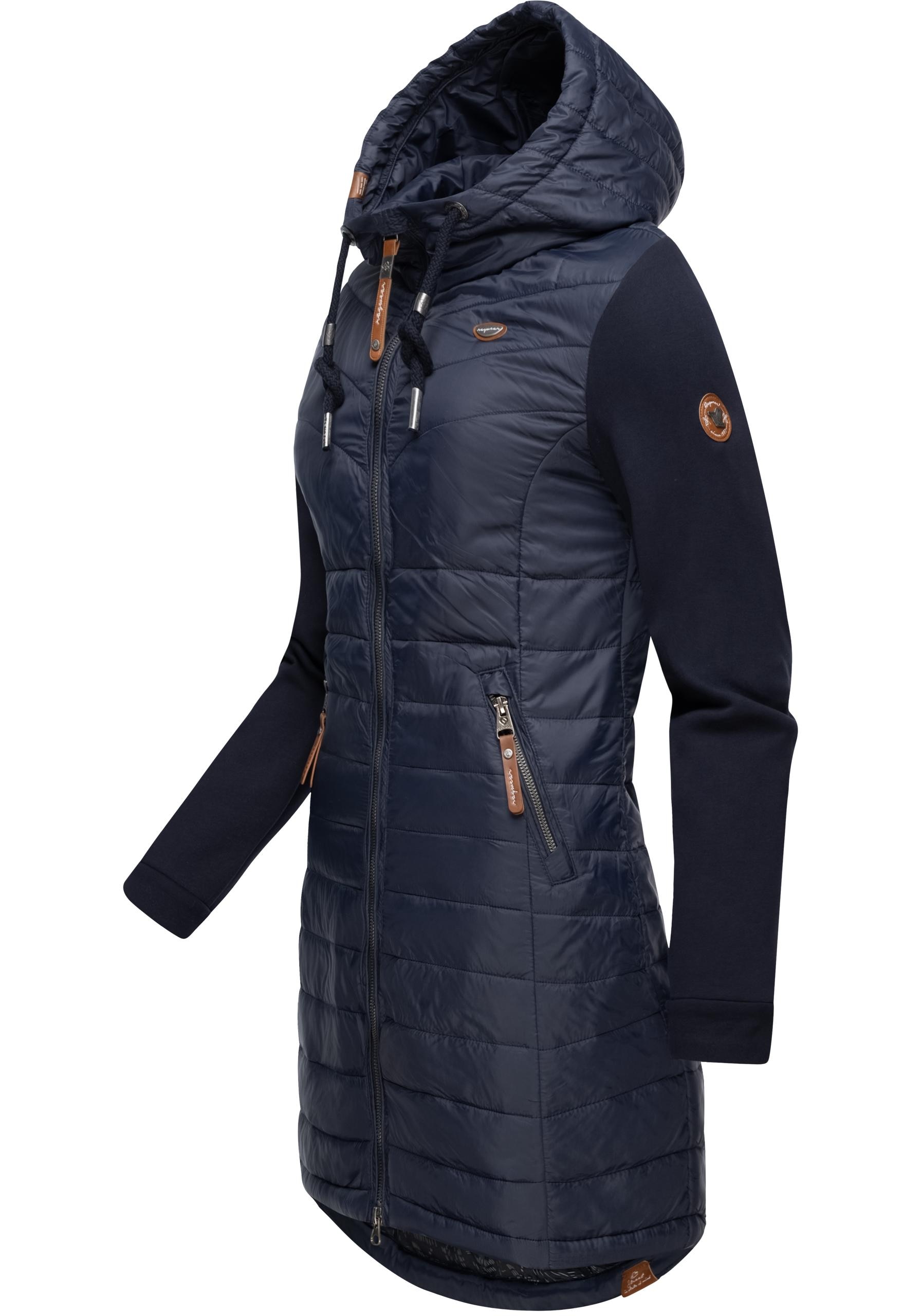 Ragwear Steppmantel »Lucinda Long«, Mantel aus modernem Materialmix mit  Kapuze kaufen | BAUR