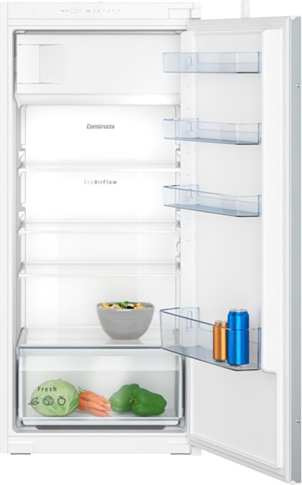 CONSTRUCTA Einbaukühlschrank "CK242NSE0", Rechtsanschlag, wechselbar, silber, Kühlschränke