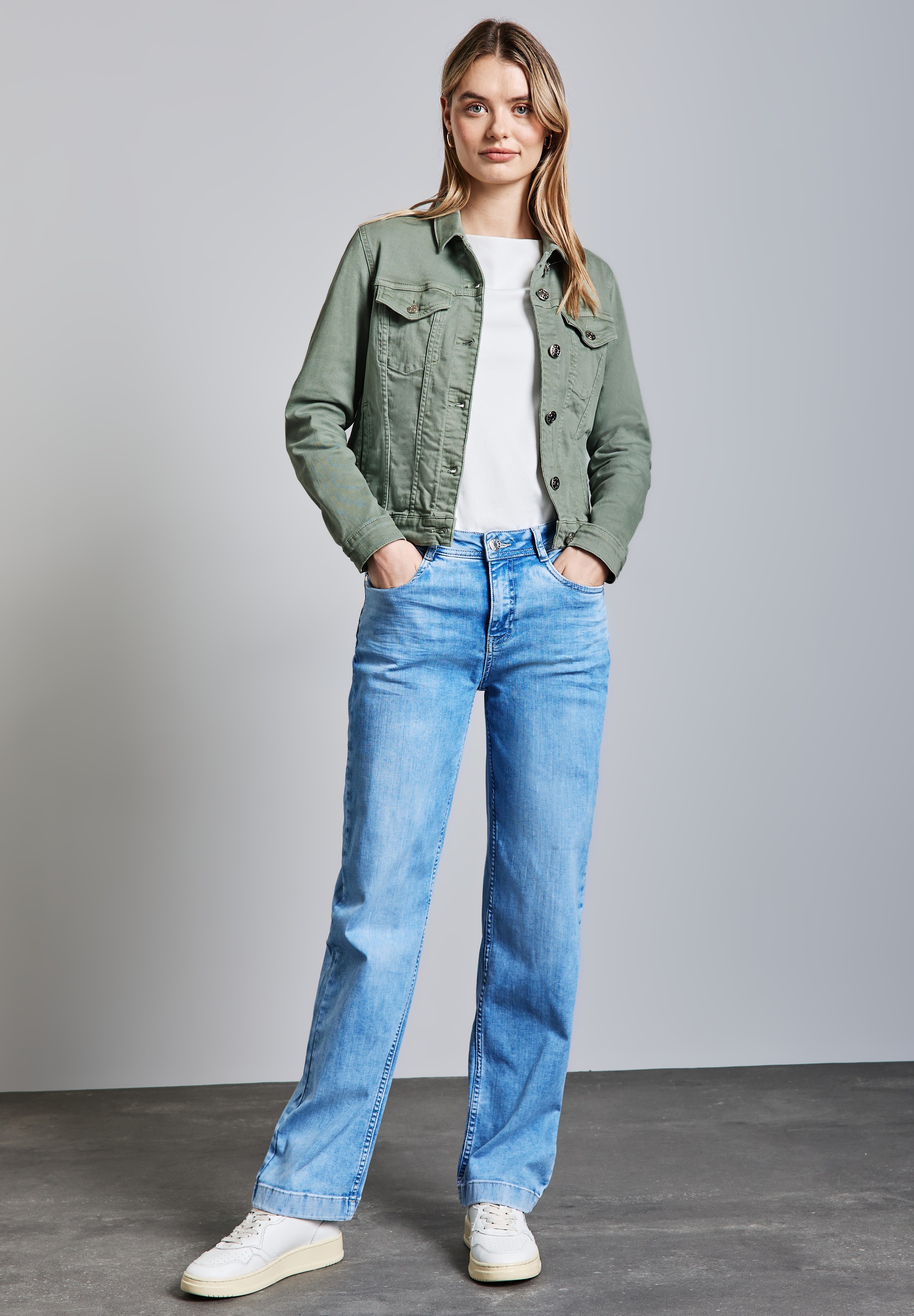 STREET ONE Jeansjacke, ohne Kapuze, mit Kragen