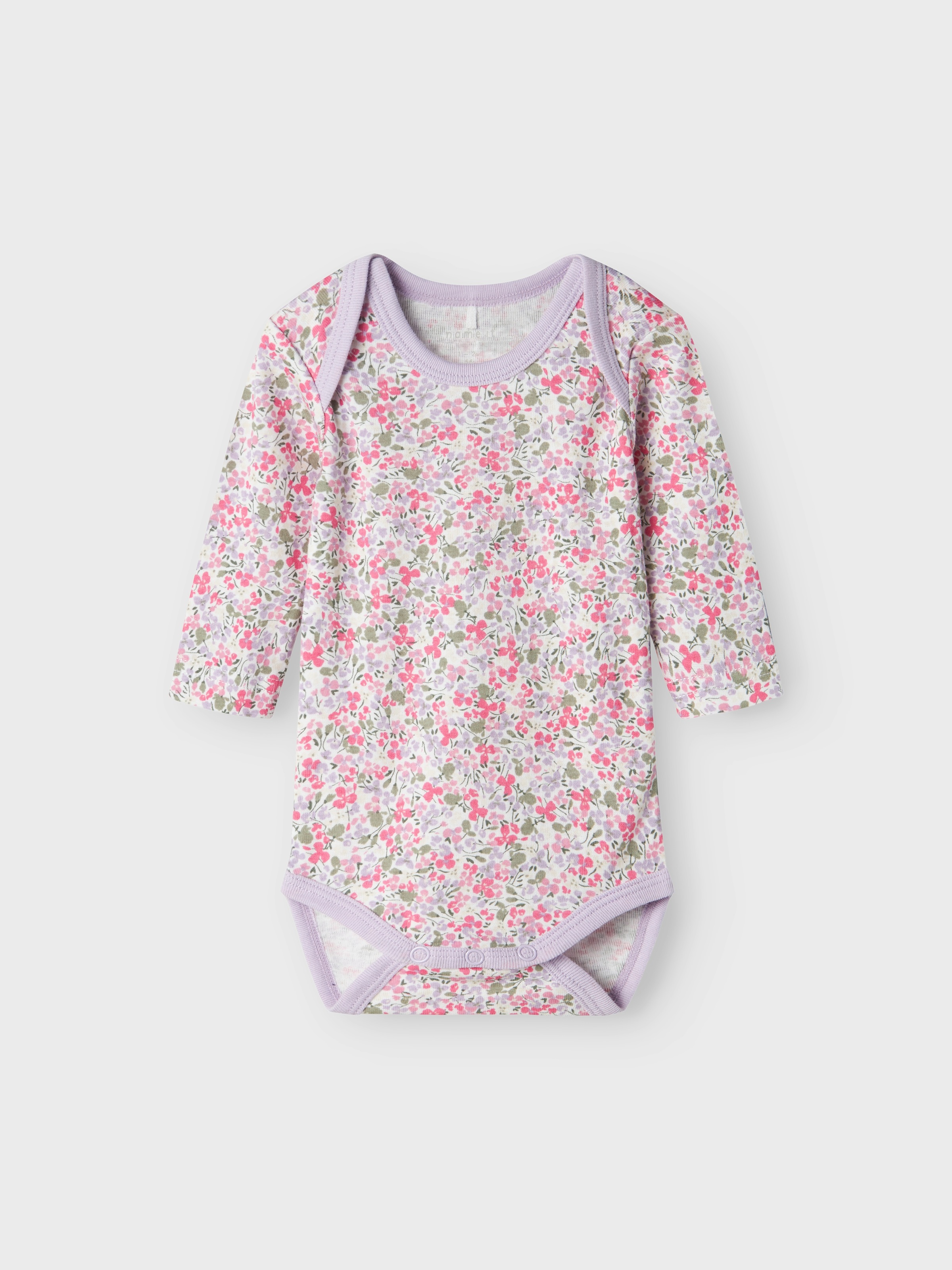 Thumbnail - Name It Langarmbody "NBFBODY für Mädchen mit Herzprint und weicher Baumwolle" Packung, 3 Stk. tlg., bedruckt, regular fi...
