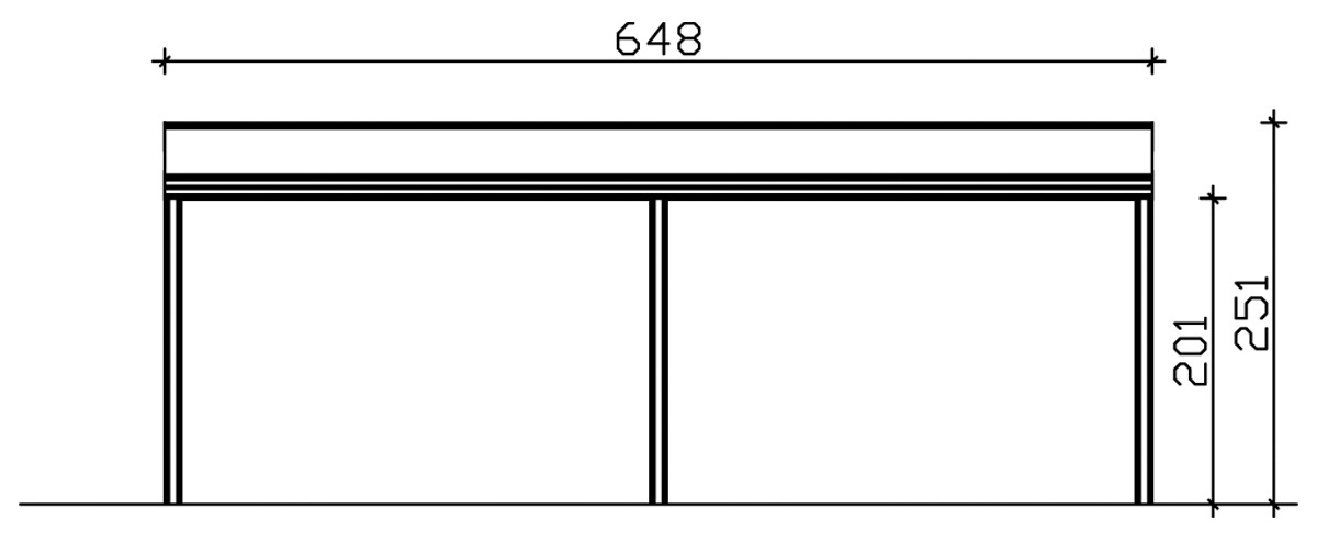Skanholz Terrassendach »Garda«, BxT: 648x257