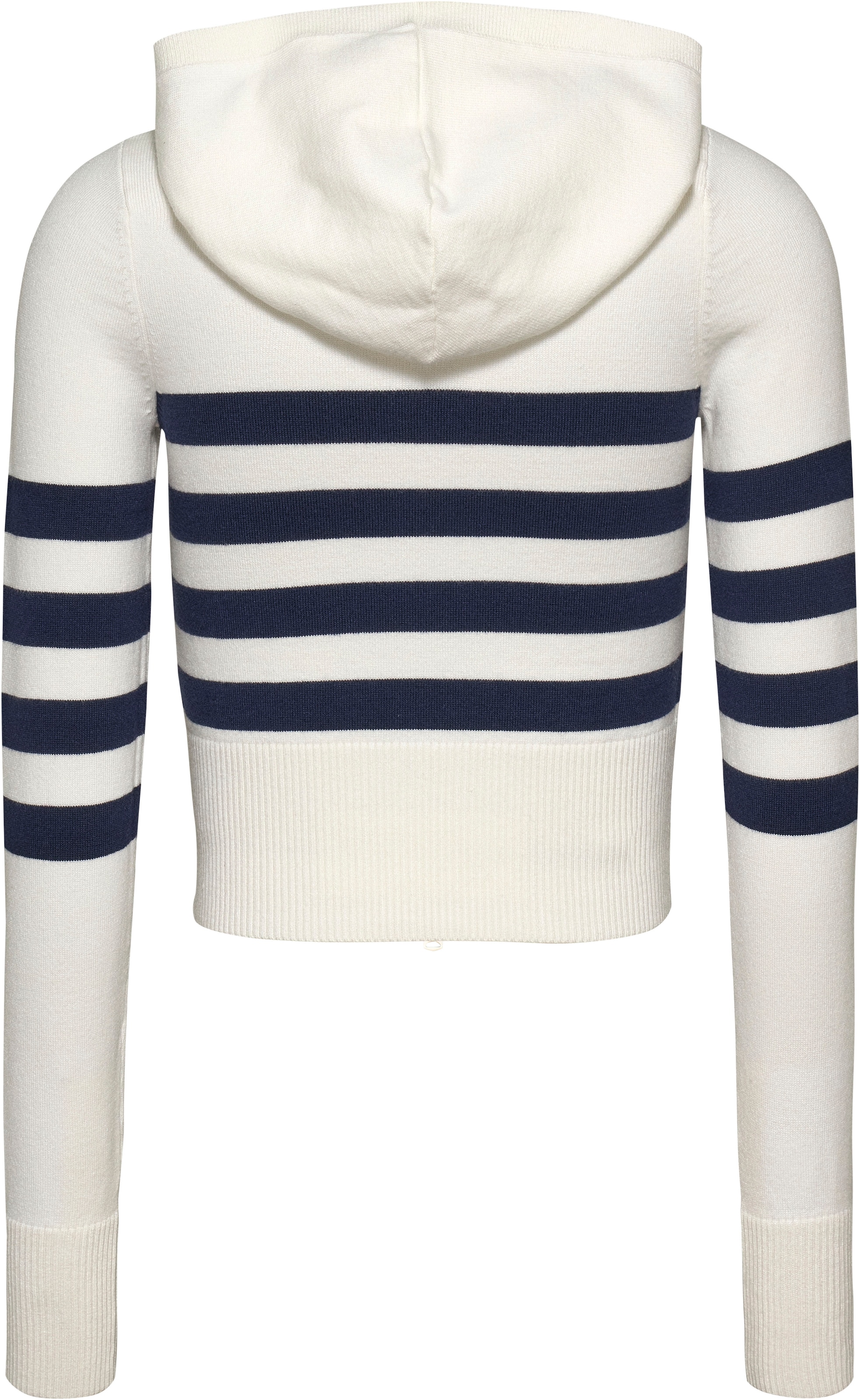 Tommy Jeans Sweatjacke »TJW STRIPE ZIP THRU BADGE HOOD«, mit Tommy Jeans Flagge