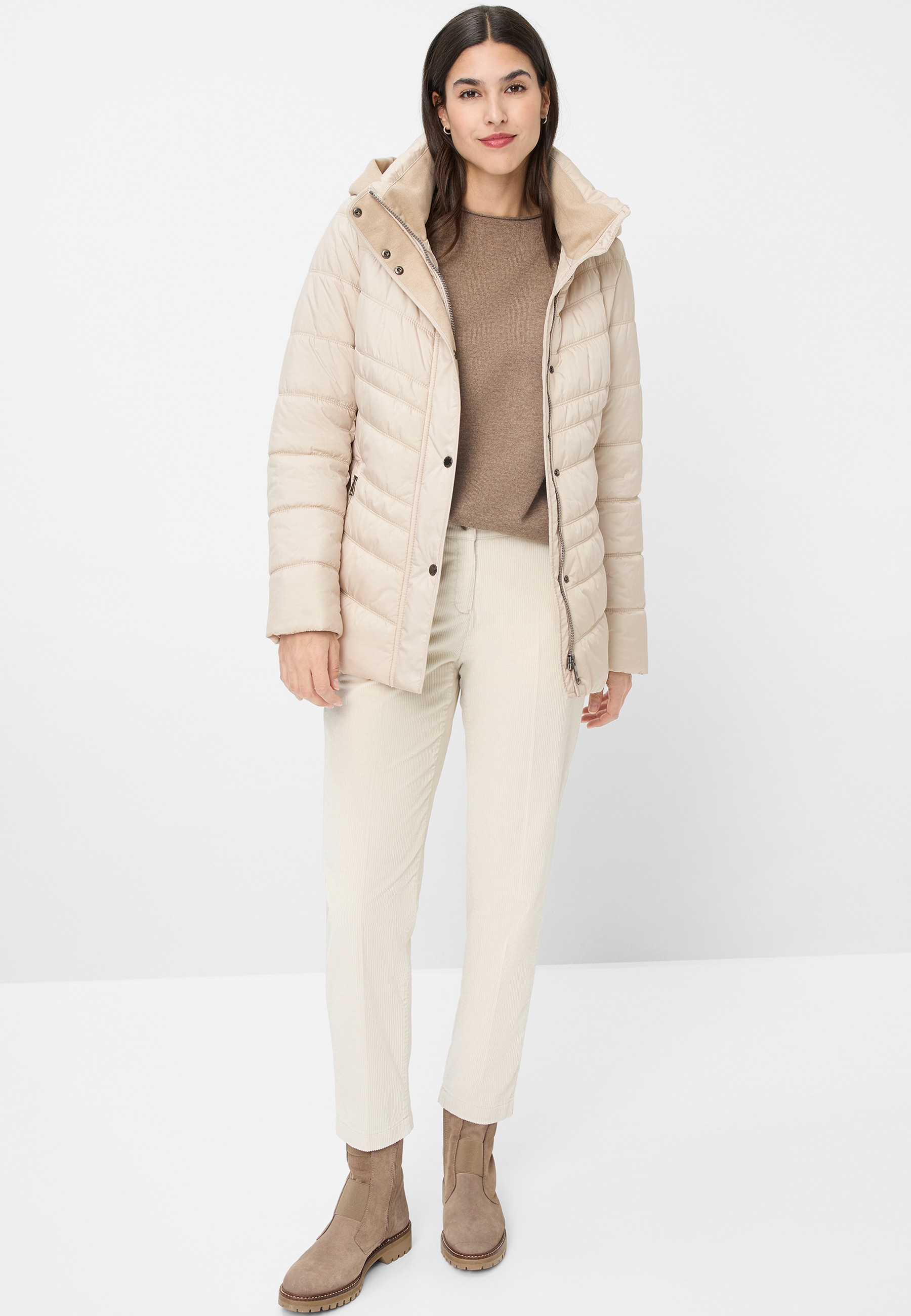 Fuchs Schmitt Steppjacke, mit Kapuze, regular fit, abnehmbare Kapuze