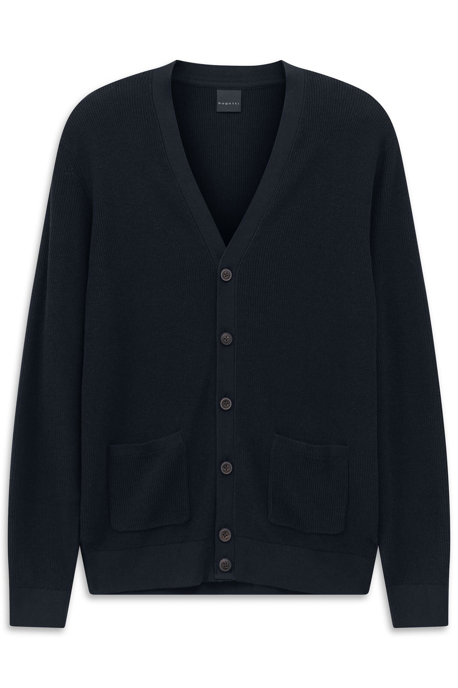 bugatti Cardigan "Regular Fit" mit einer Ribstruktur günstig online kaufen