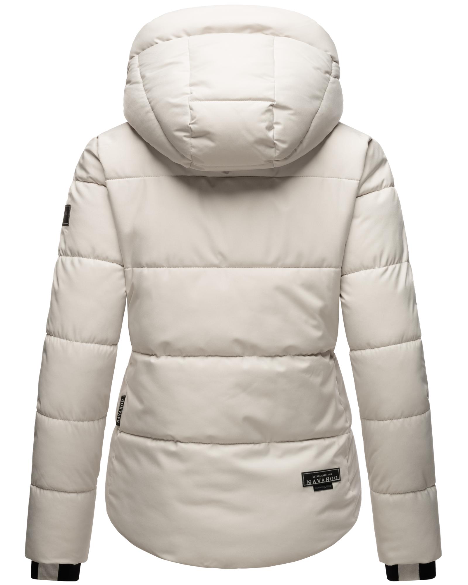 Thumbnail - Navahoo Steppjacke "Lachperle XIV", mit Kapuze, Kurze gesteppte Damen Winterjacke mit hohem Kragen und Kapuze