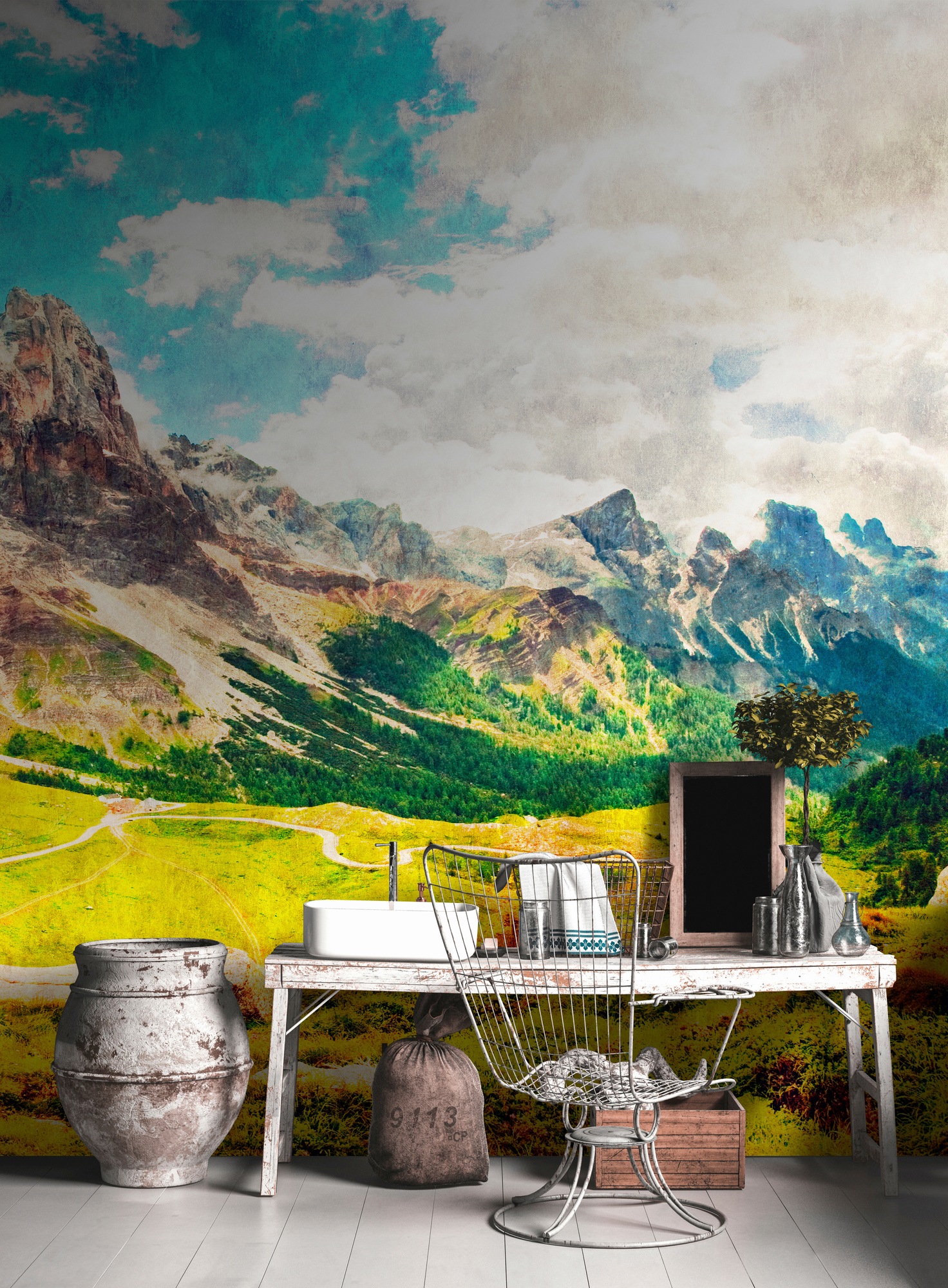 living walls Fototapete "Walls by Patel Dolomiti 1" glatt Vlies, Wand, Schr günstig online kaufen