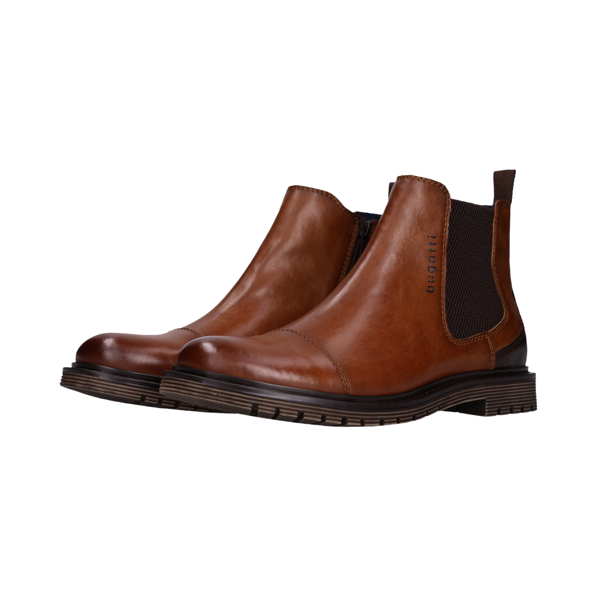 bugatti Chelseaboots Stiefelette mit Stretcheinsatz und Anziehlasche - schmale Form
