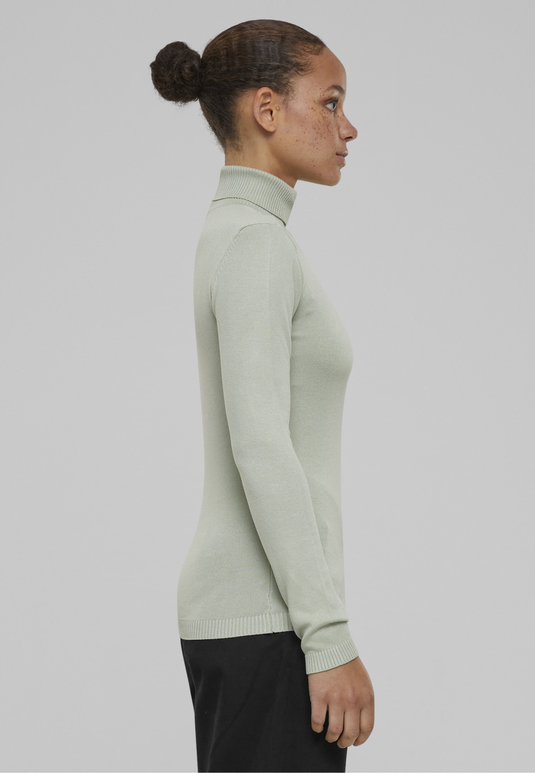 URBAN CLASSICS Sweatshirt »Urban Classics Damen Ladies Knitted Turtleneck Sweater«, 1 Stk.

