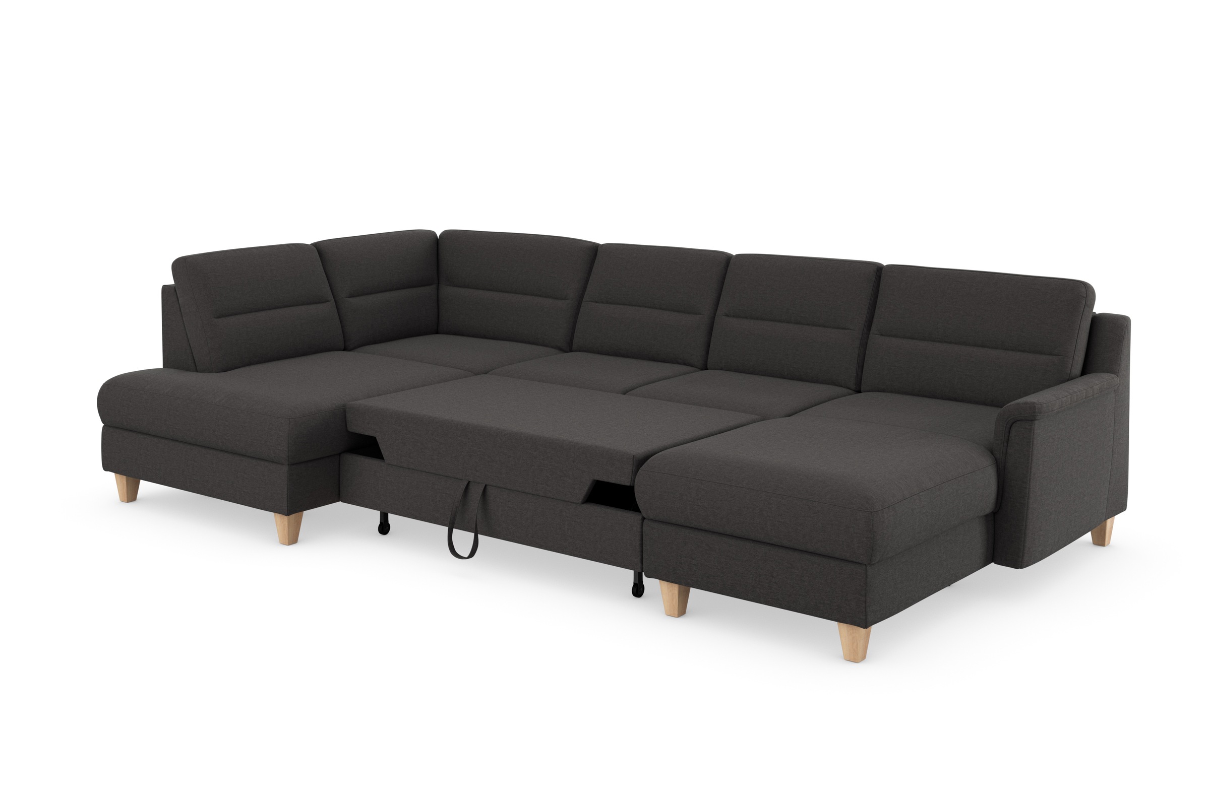 sit&more Wohnlandschaft »Farö U-Form«, inklusive Federkern, wahlweise mit Bettfunktion und Bettkasten