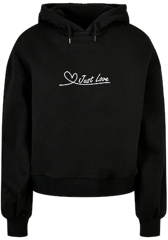 Kapuzenpullover »Merchcode Damen Ladies Just love Organic Oversized Hoody«, (1 tlg.)