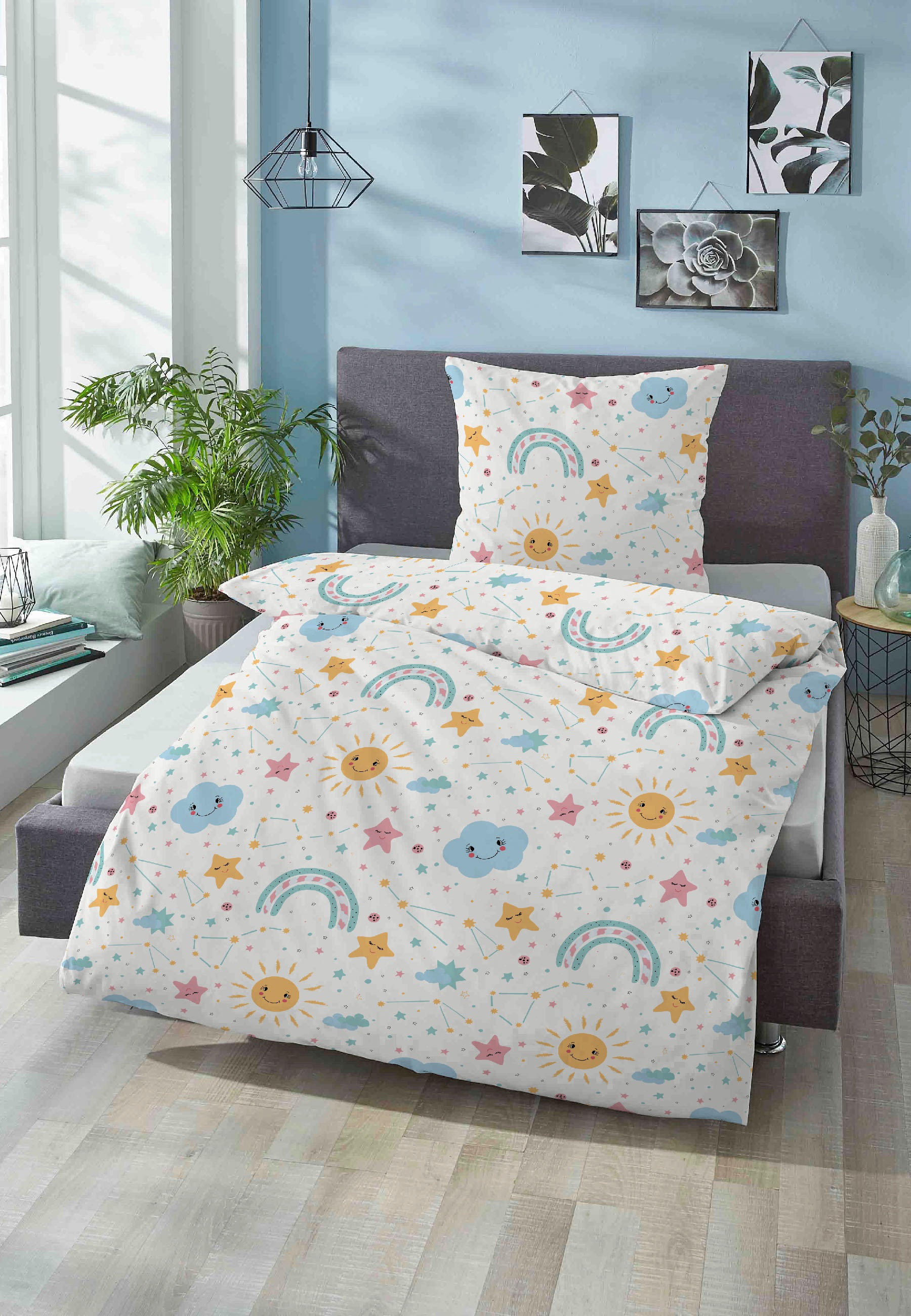 Biberna Kinderbettwäsche "Lian" 2 Stk. hautfreundlich, kühlend, mit Reißver günstig online kaufen