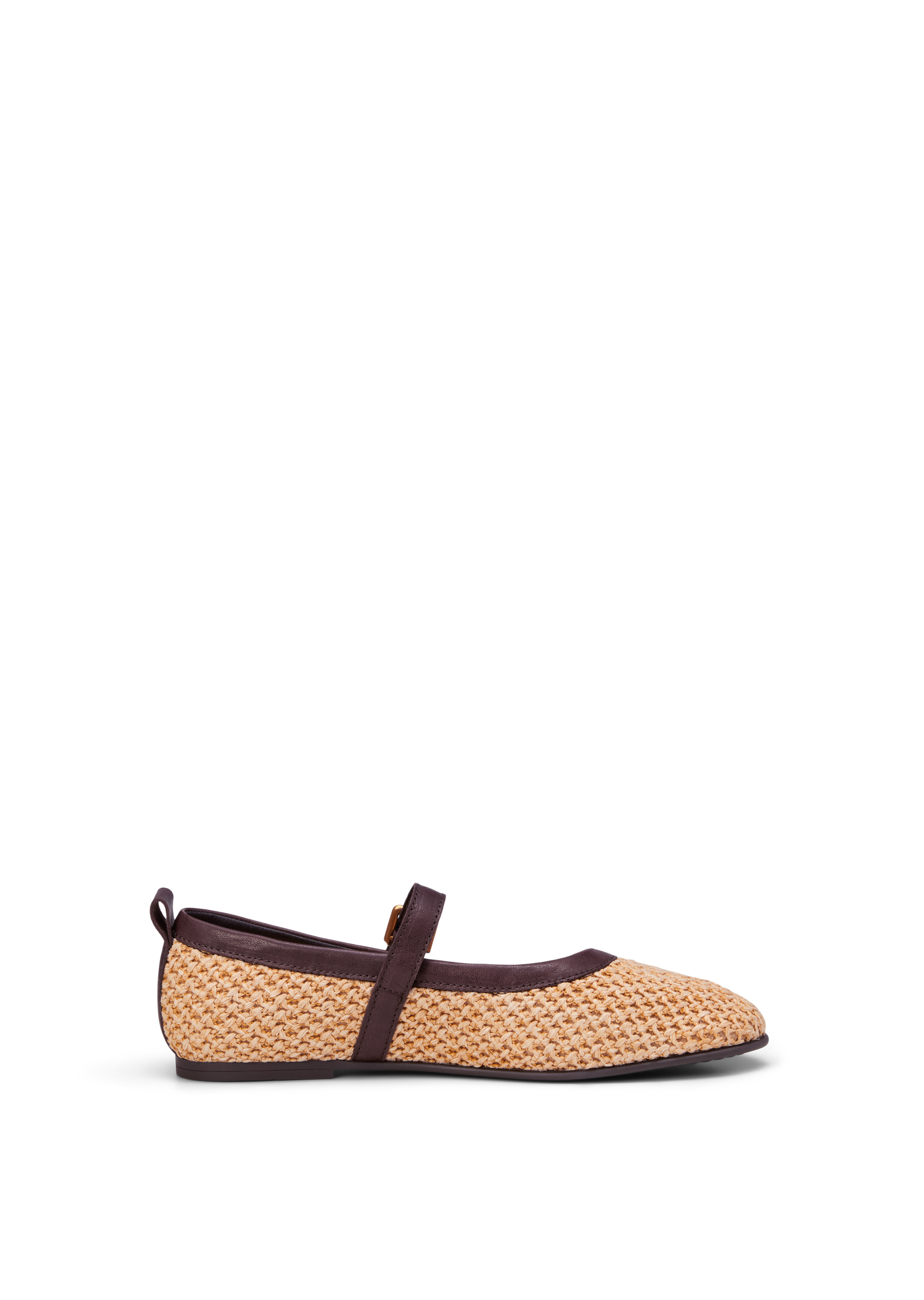 Marc O'Polo Ballerina »in Raffia-Bast-Optik mit Leder«