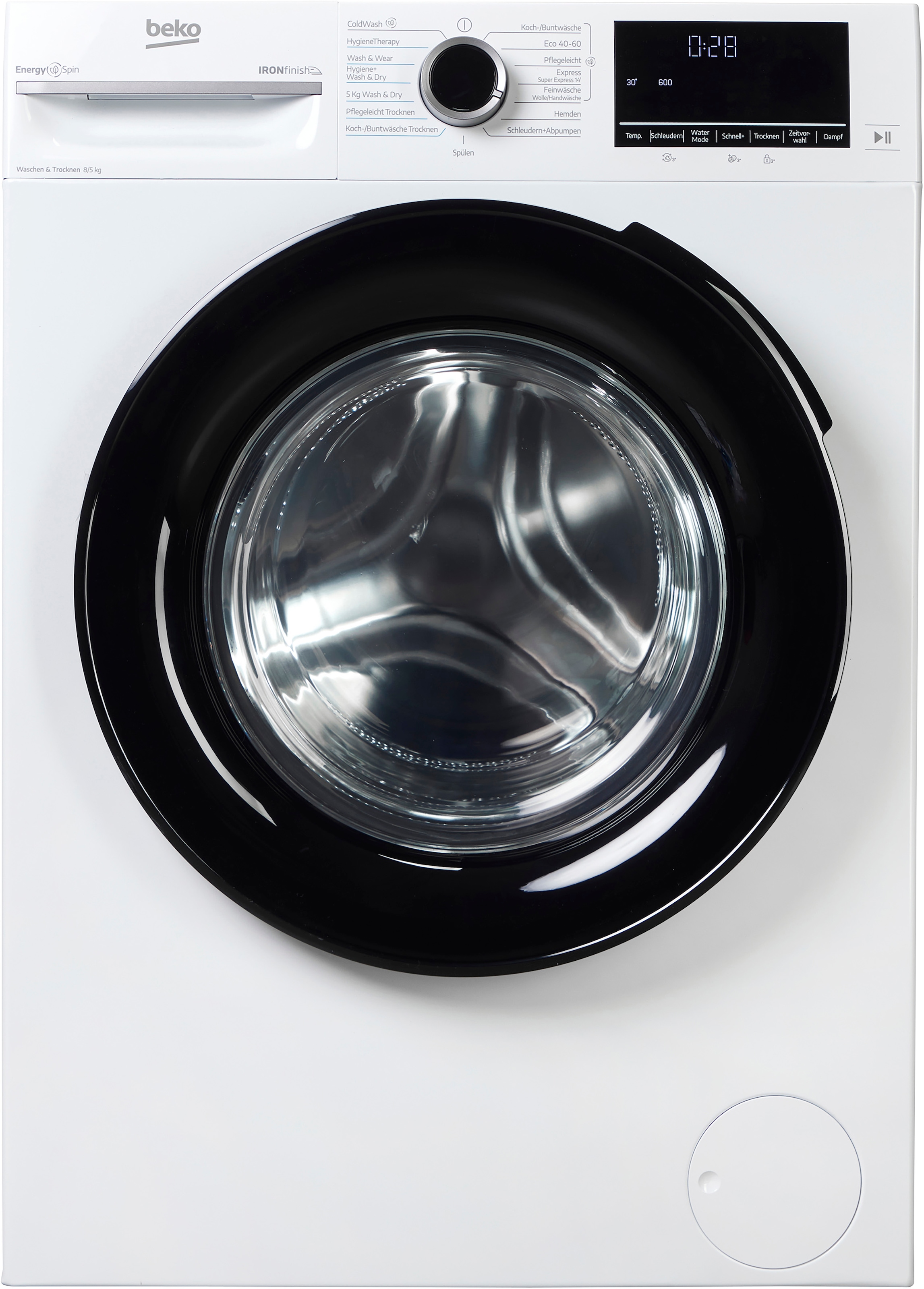 BEKO Waschtrockner »BM3DT4844W1« 8 kg /5 kg 75 dB(A) Waschen & Trocknen in einem: 8 kg / 5 kg, Dampffunktion