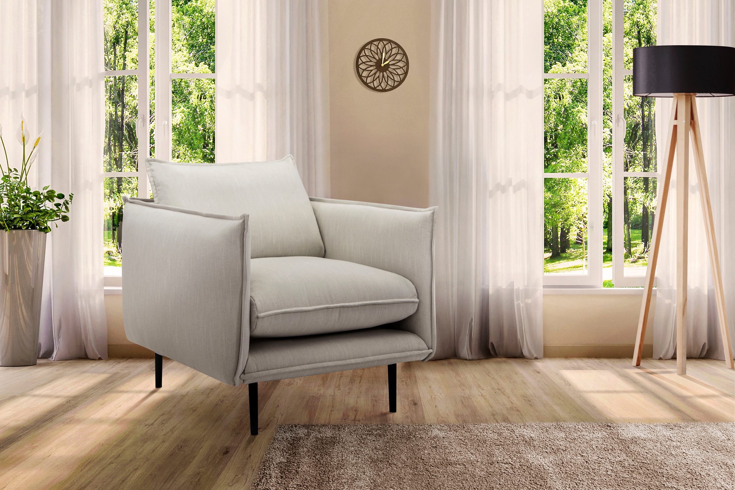 Home affaire Sessel "Somba" mit dickem Keder und eleganter Optik günstig online kaufen