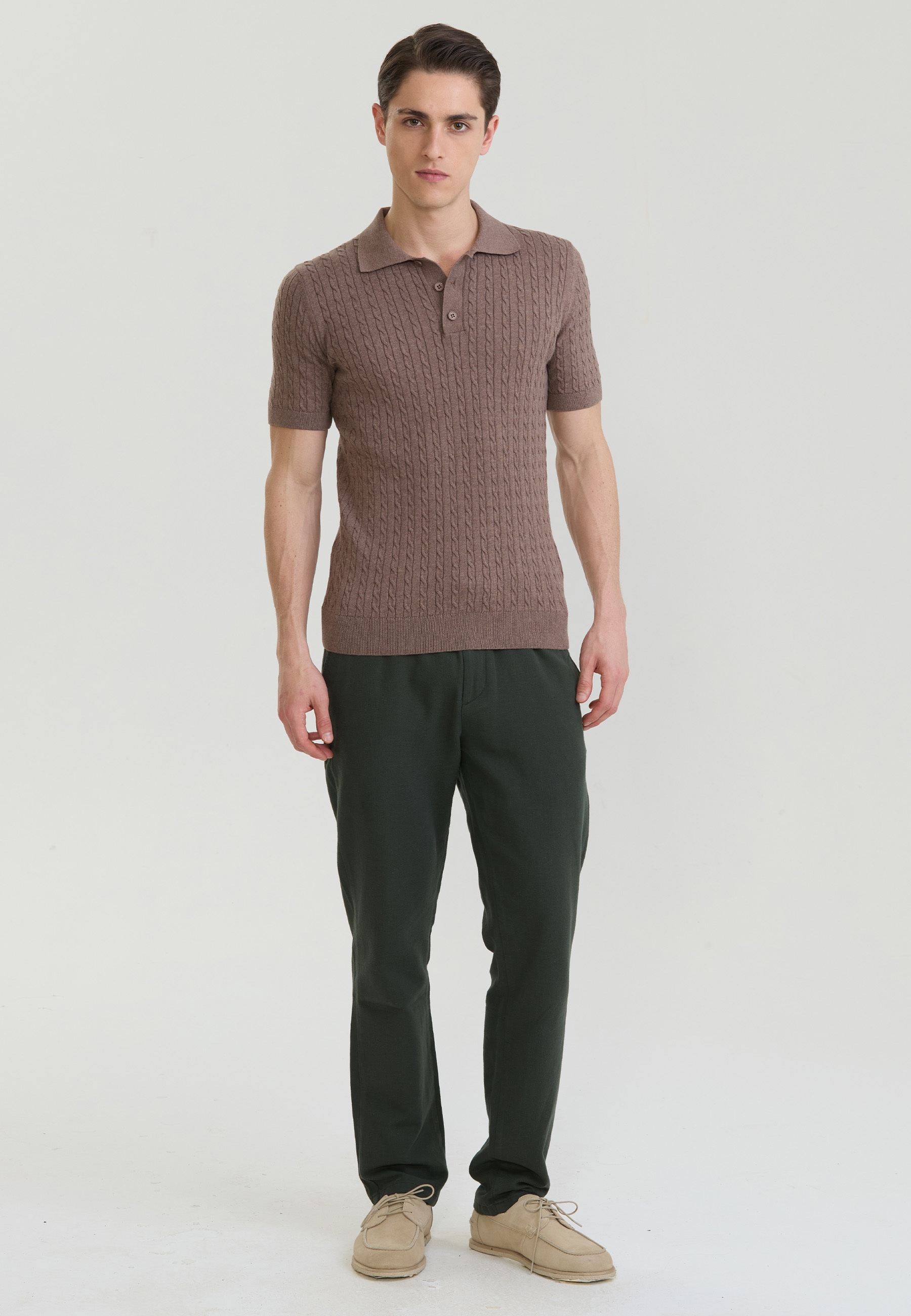 Felix Hardy Poloshirt »Polo Shirt Kurzarm mit Zopfmuster«