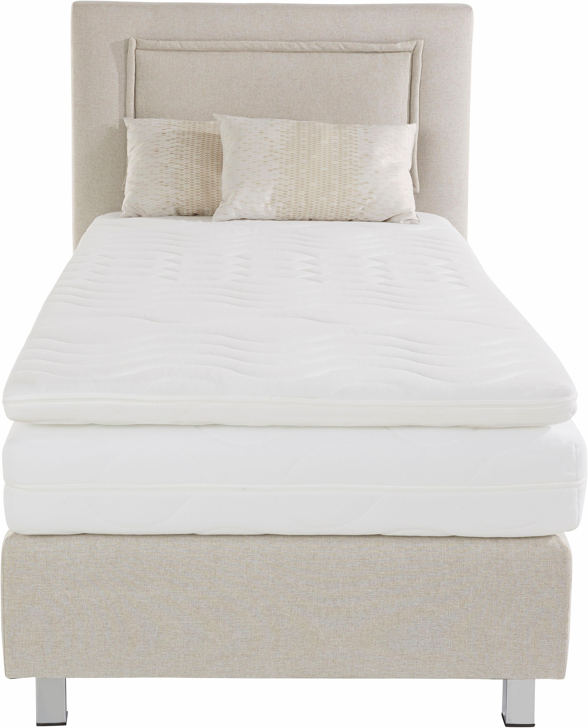 Westfalia Schlafkomfort Boxspringbett, inkl. Kaltschaum-Topper und Zierkissen
