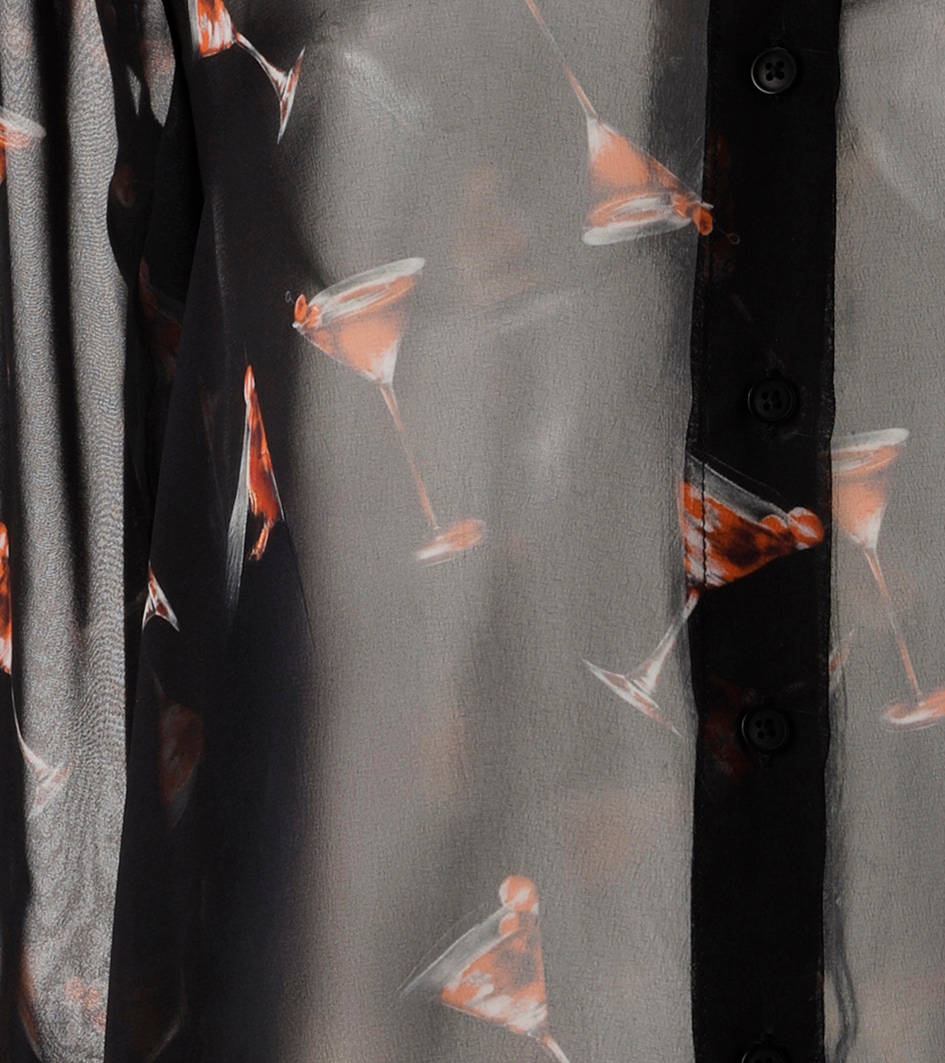 Aniston SELECTED Hemdbluse, mit trendigen Martini-Gläsern bedruckt - NEUE KOLLEKTION