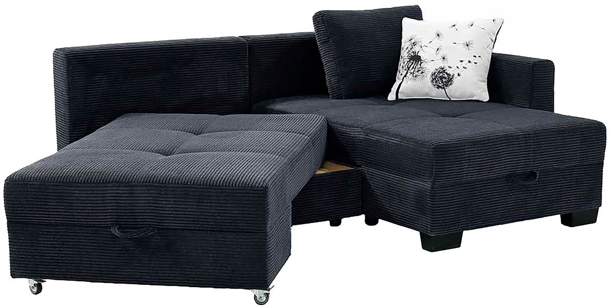 Jockenhöfer Gruppe Ecksofa »Fantasy, Dreh-Schwenk-Ottomane«, inklusive Relax- und Schlaffunktion, Ottomane links/ rechts montierbar