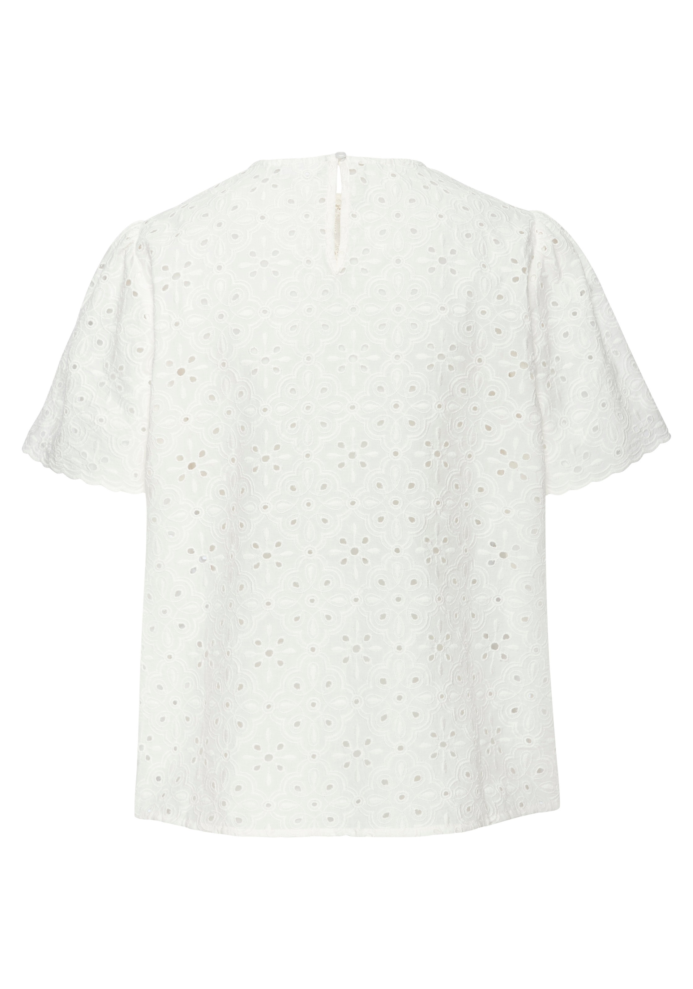 LASCANA Kurzarmbluse mit Lochstickerei, Damenbluse, casual-elegant