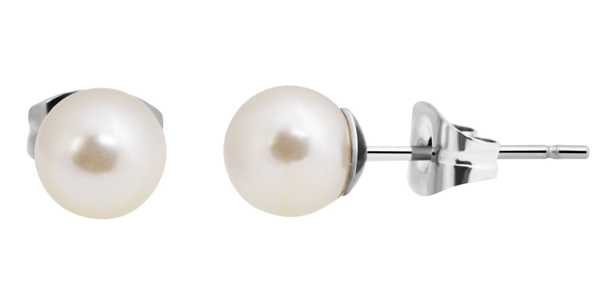 Adelia´s Paar Ohrhänger »Damen Ohrringe – Ohrstecker aus Titan mit Süßwasserperle« Ideal als Geschenk für besondere Anlässe