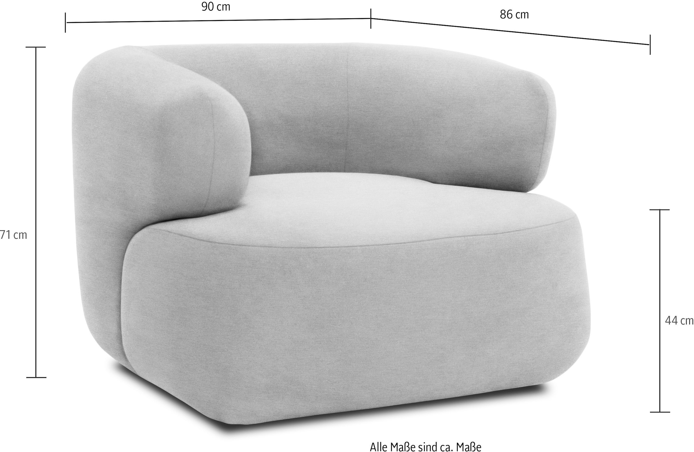 DOMO collection Sessel »800012«, Formschöner Polstersessel kaufen | BAUR | Einzelsessel