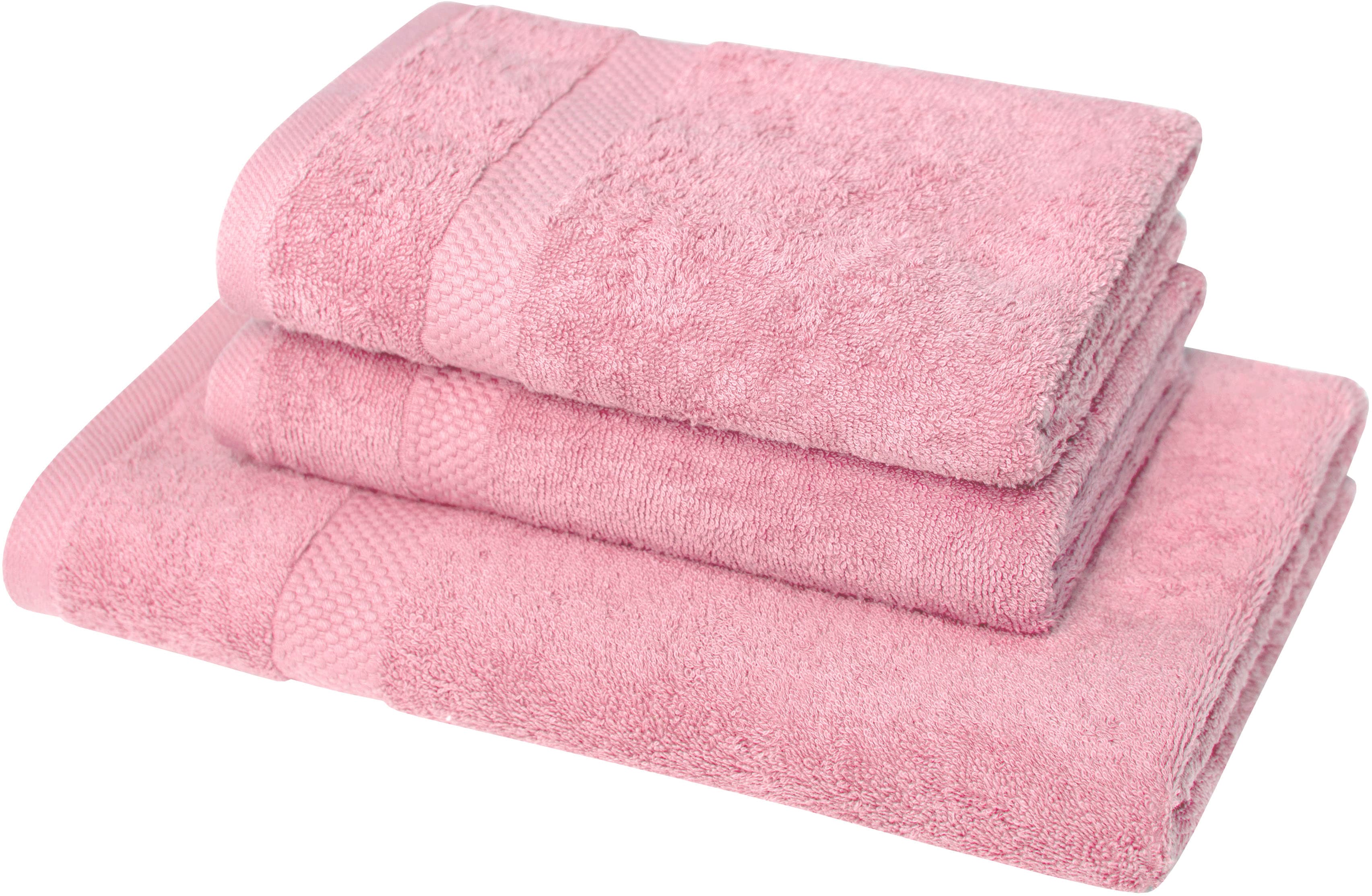 Dyckhoff Handtuch Set "Planet" Set 3 Stk. Walkfrottier 2 Handtücher (50x100cm), 1 Duschtuch (70x140cm)