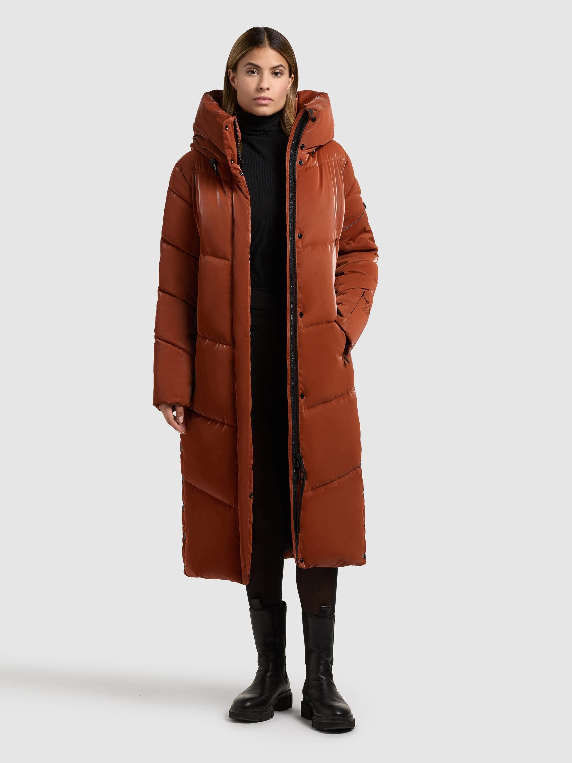 khujo Wintermantel »Pulset Shiny« Winter Steppmantel aus einem auffällig glänzendem Material
