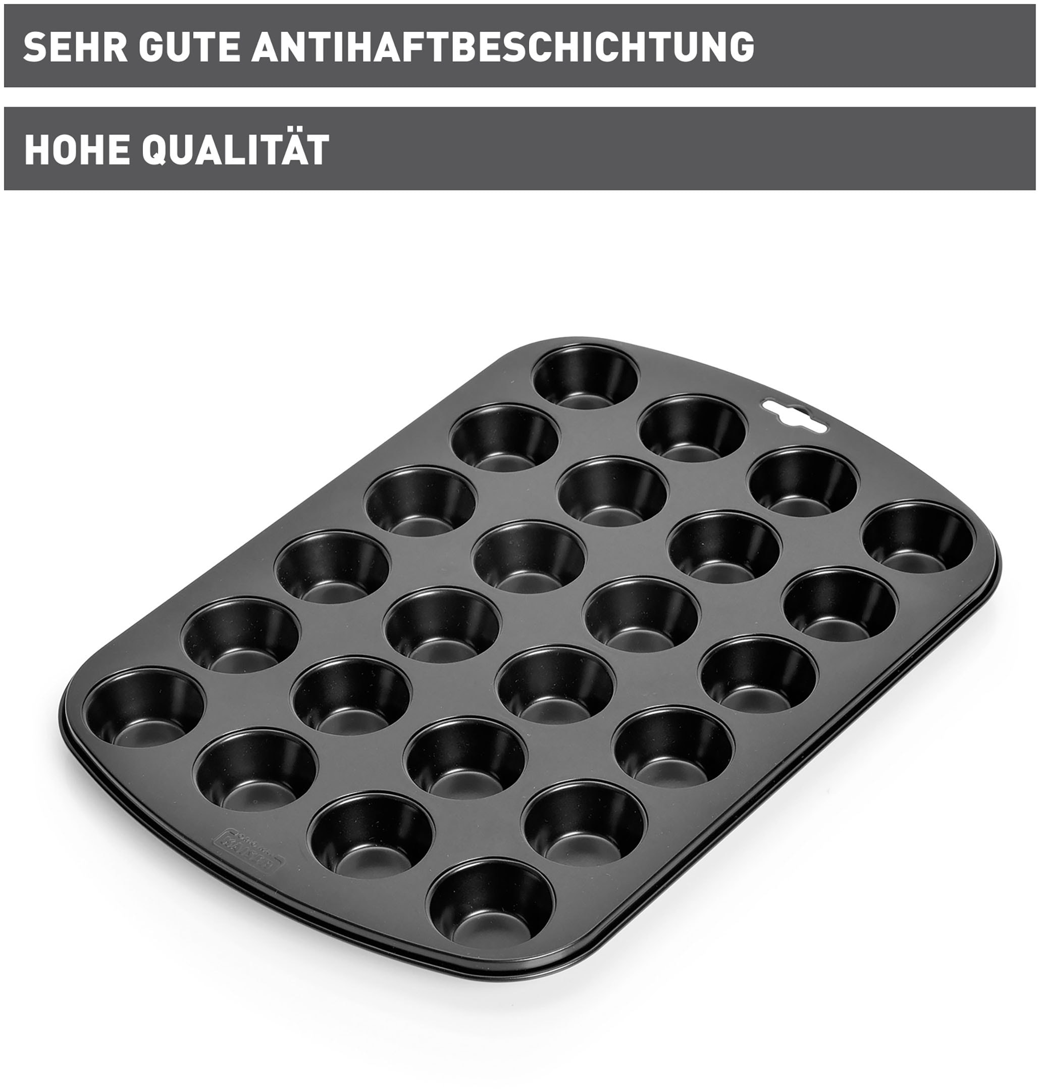 Kaiser Backformen Muffinform »Inspiration«, (1 St.), Blech für 24 Mini-Muffins, antihaftbeschichteter Stahl, formstabil