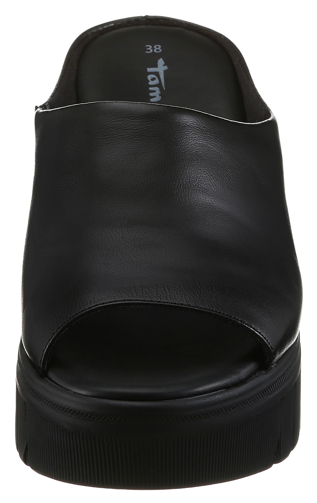 Tamaris Pantolette  Keilabsatz, Sommerschuh, Schupfschuh mit markantem Plateau