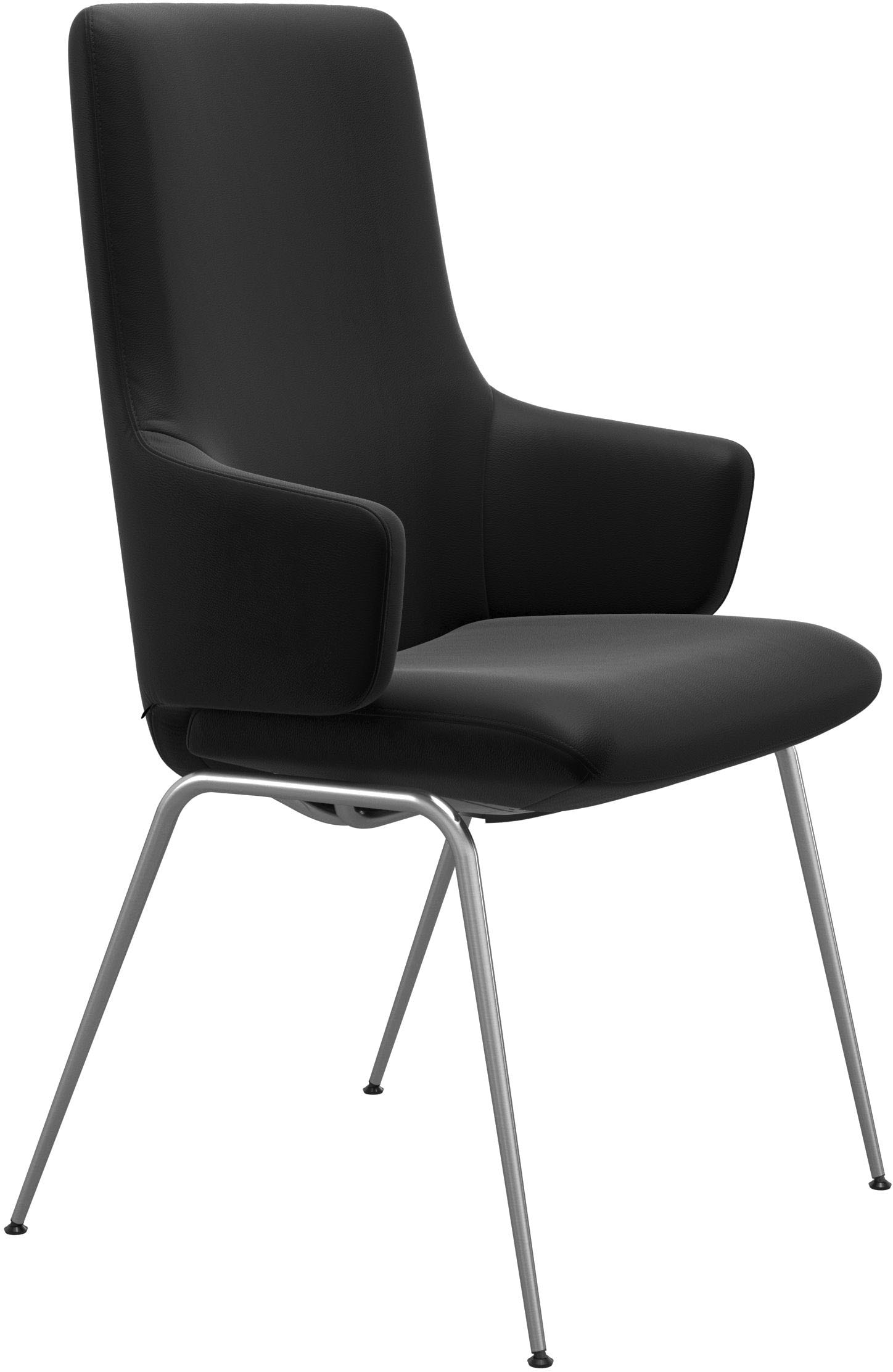 Stressless® Polsterstuhl »Laurel«, Leder PALOMA, High Back mit Armlehne, Größe L, mit Beinen aus Stahl in Schwarz matt