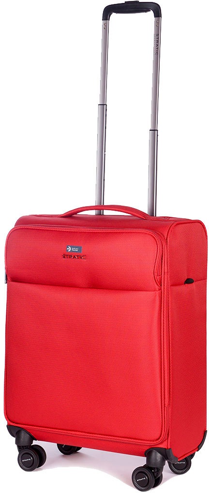 Stratic Weichgepäck-Trolley »Stratic Light + S, red«, 4 Rollen, Handgepäck Reisekoffer Reisegepäck TSA-Zahlenschloss