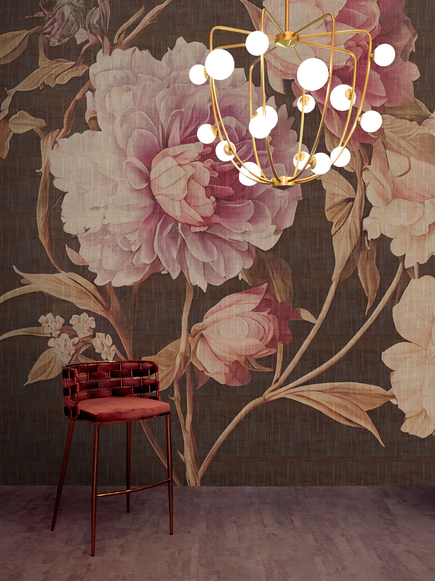 living walls Fototapete »Walls by Patel 5 Fototapete Vintage-Blumen« floral glatt Vintage-Blumen auf 200 g/m² Premium-Vlies