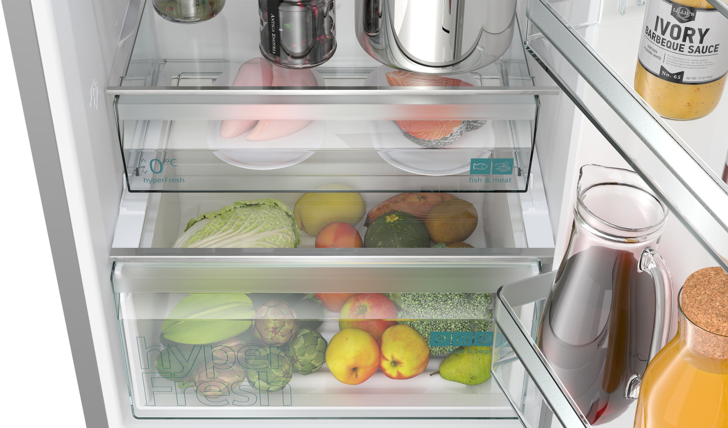 SIEMENS Kühl-/Gefrierkombination iQ300 »KG39N2LAF«, noFrost, hyperFresh 0°C Schublade