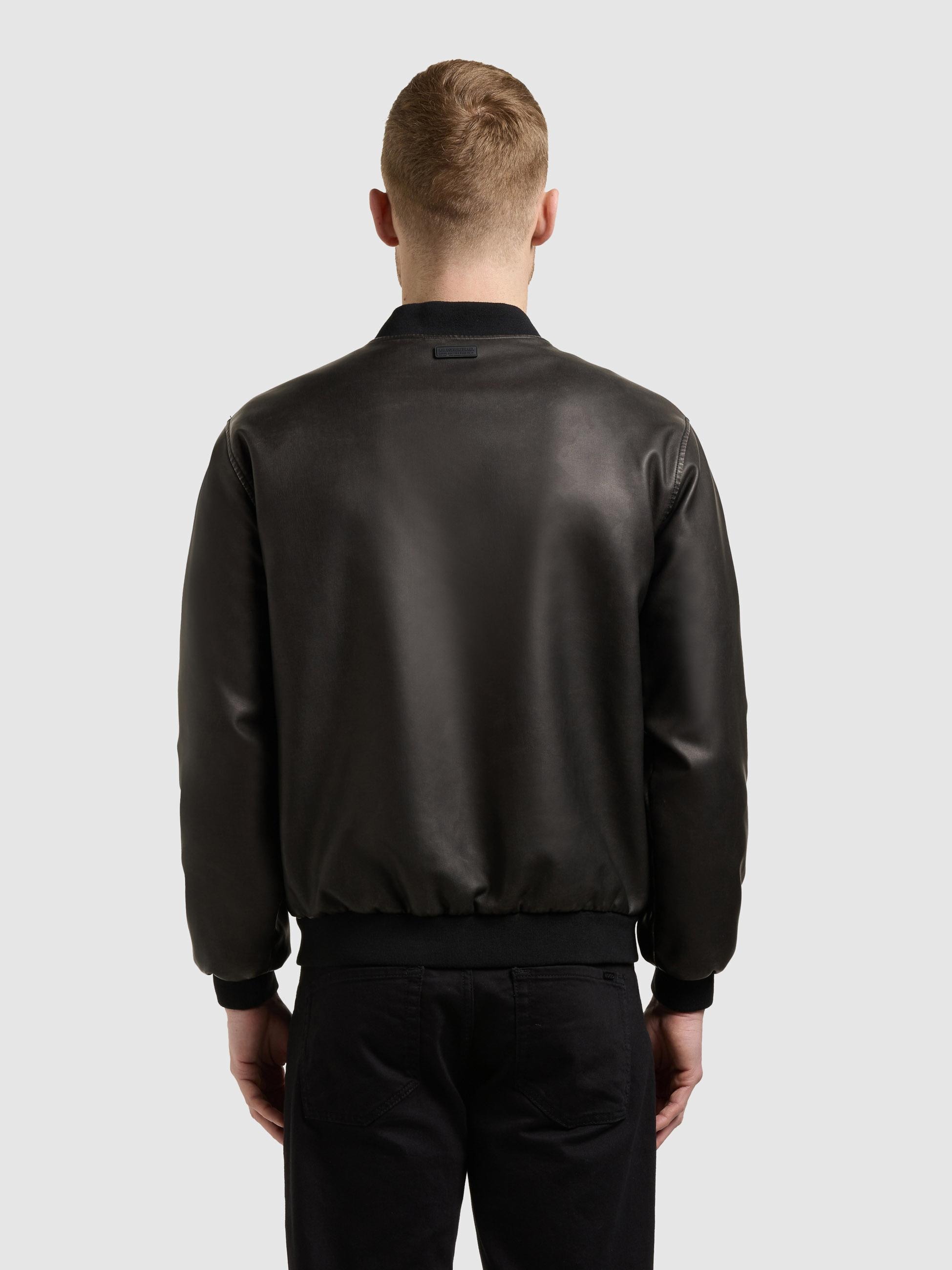 khujo Bomberjacke »Cale« ohne Kapuze Lässige Herren Kunstlederjacke