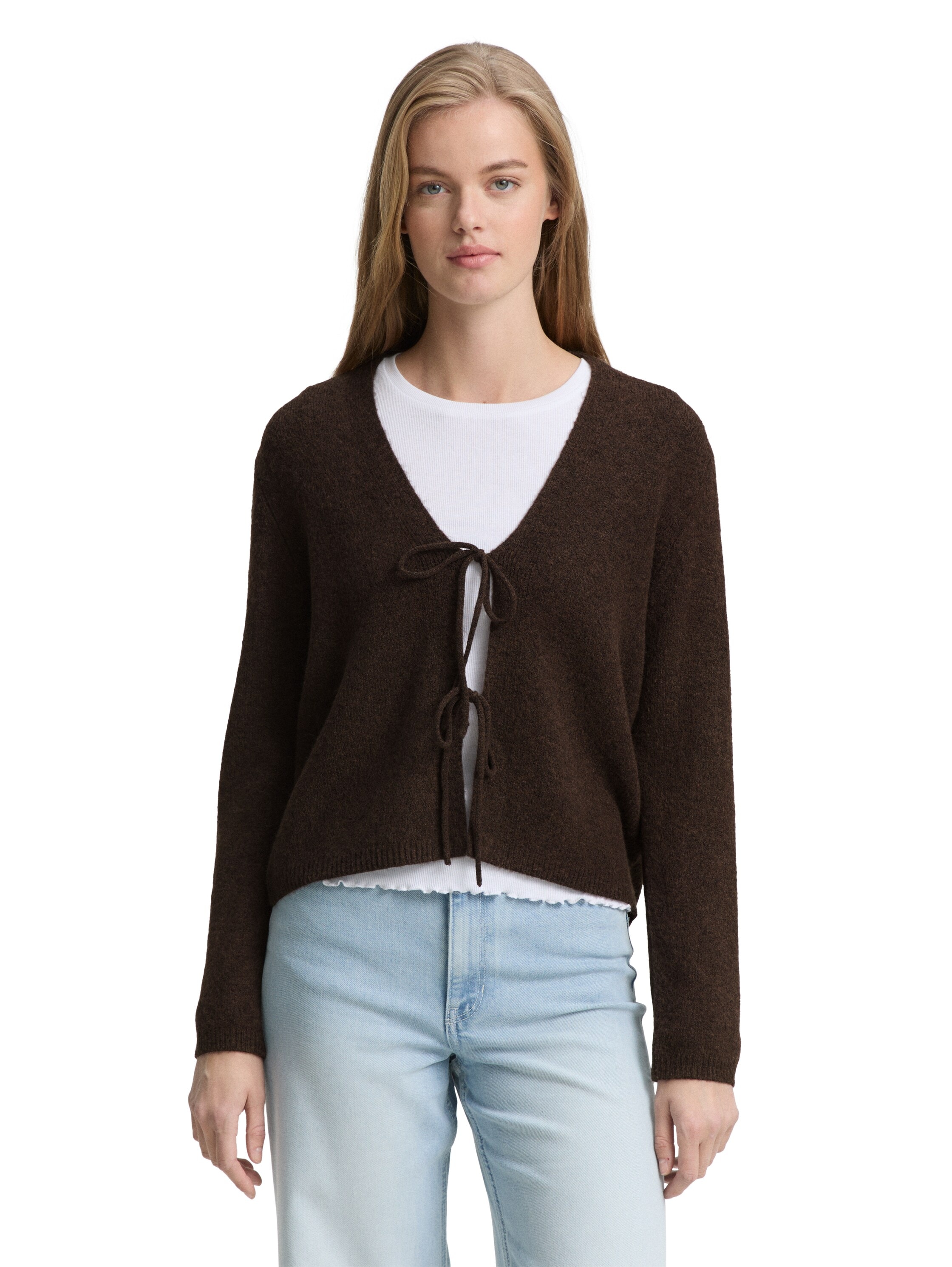 TOM TAILOR Denim Cardigan, mit Schleifen günstig online kaufen