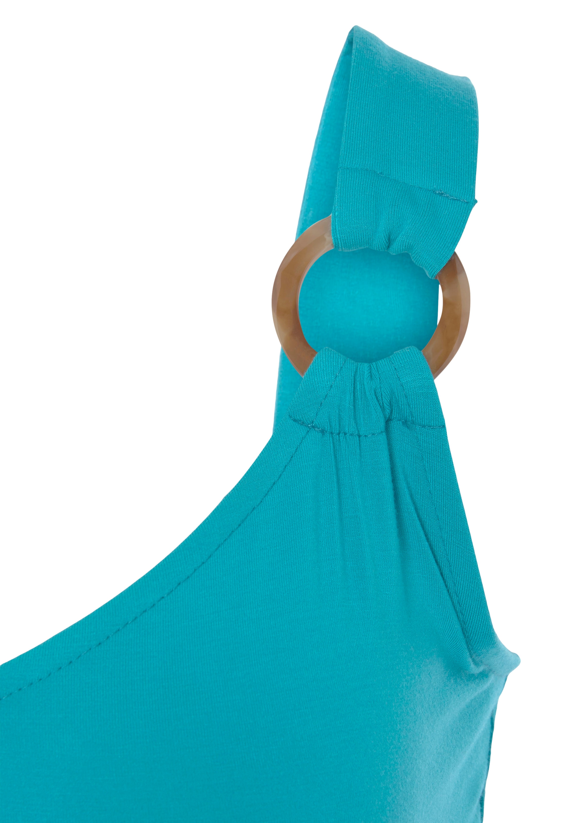 LASCANA Jerseykleid, mit Ringdetails an den Trägern, Strandkleid, Minikleid, Sommerkleid