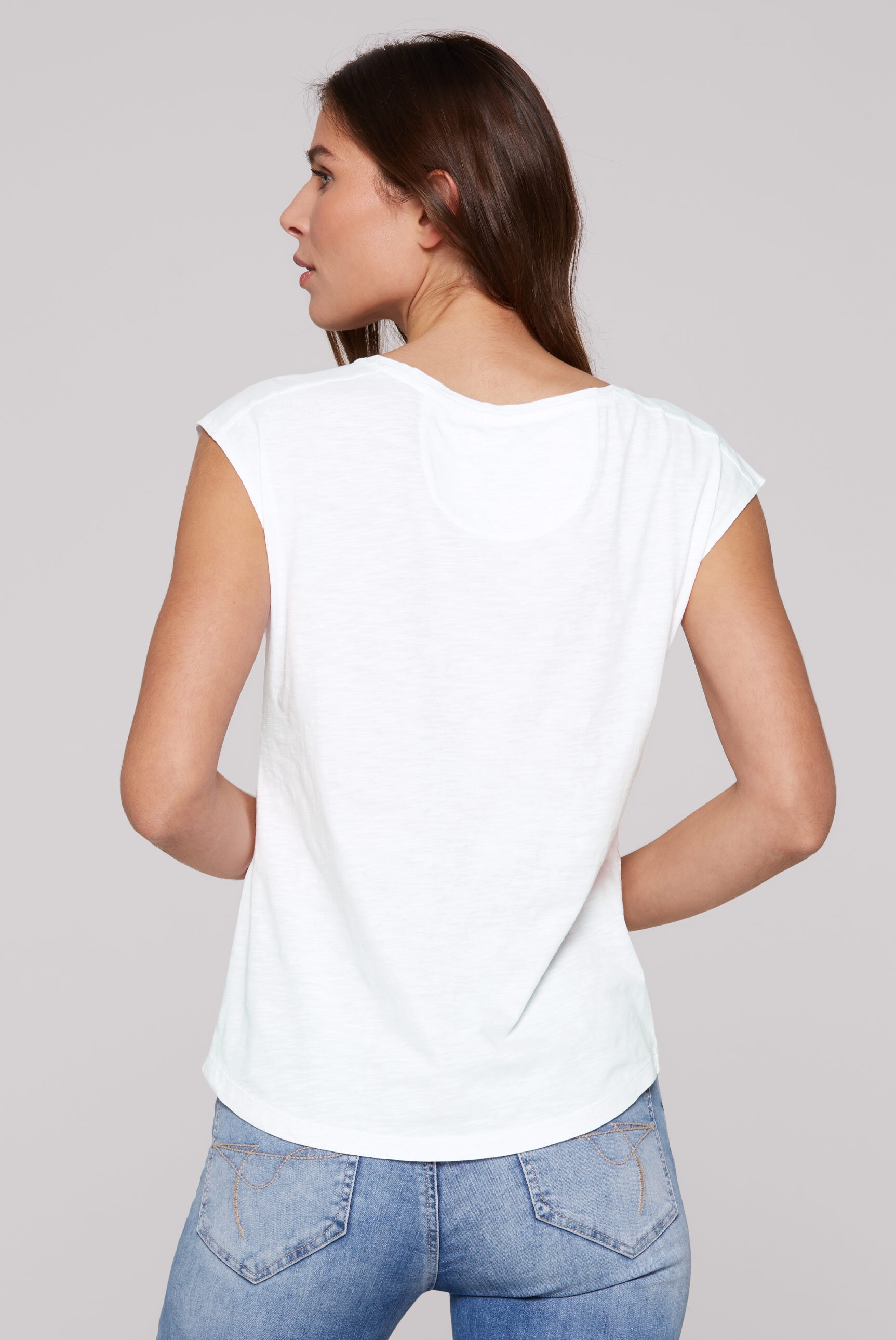 SOCCX Rundhalsshirt, mit überschnittenen Schultern