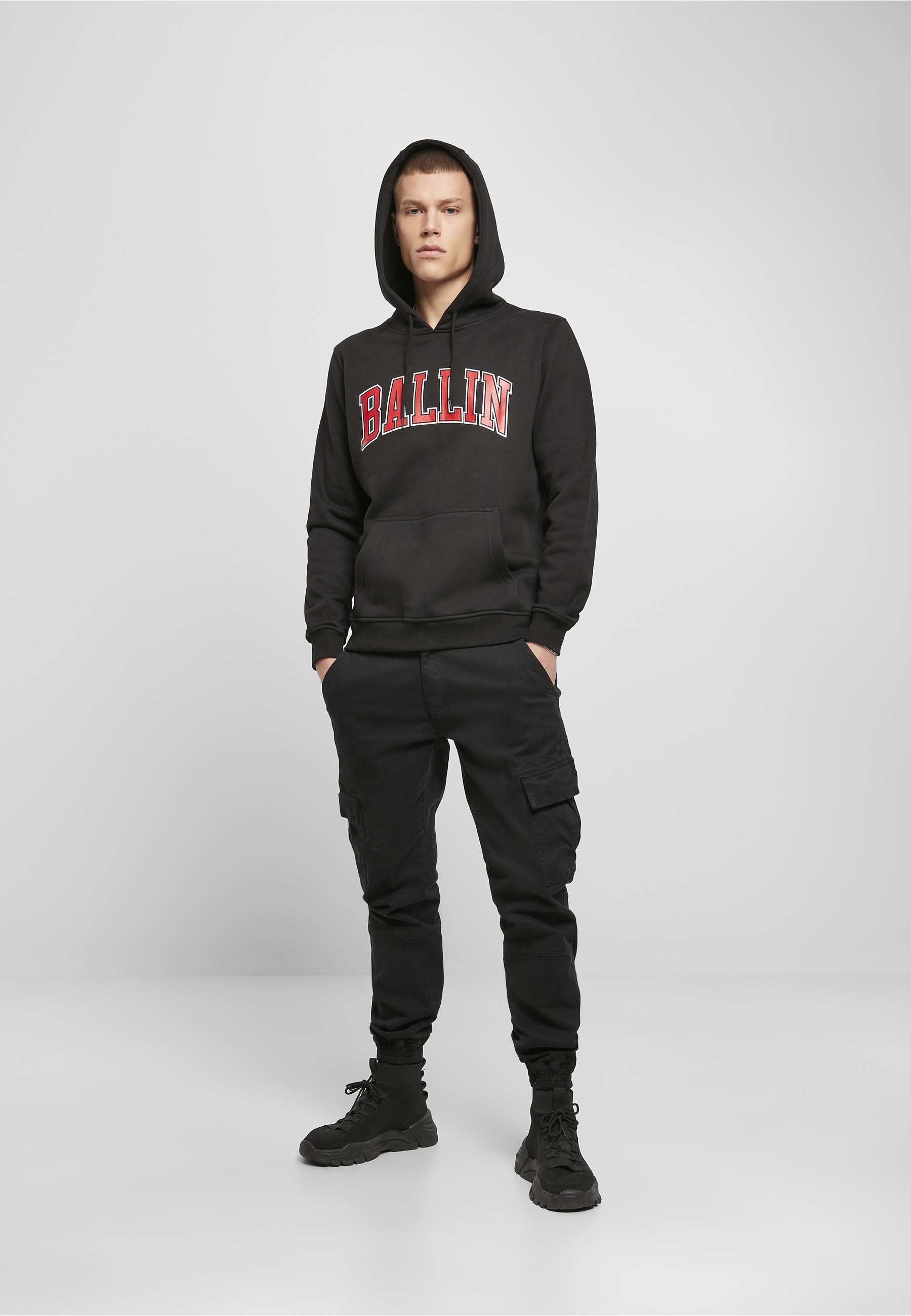 MisterTee Rundhalspullover »MisterTee Herren Ballin 23 Hoody« 1 Stk.