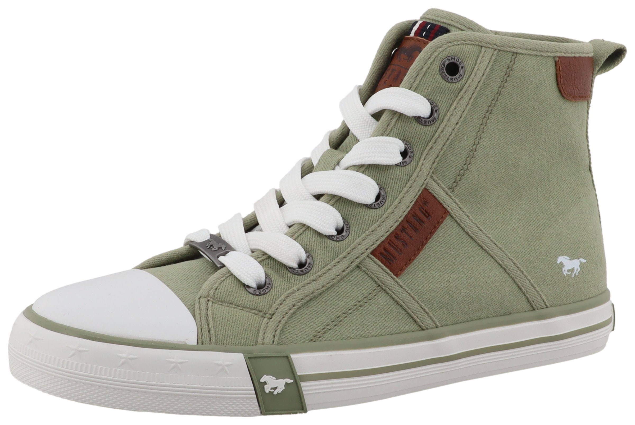 Mustang Shoes Plateausneaker "Winona" Freizeitschuh, High Top-Sneaker, Schn günstig online kaufen