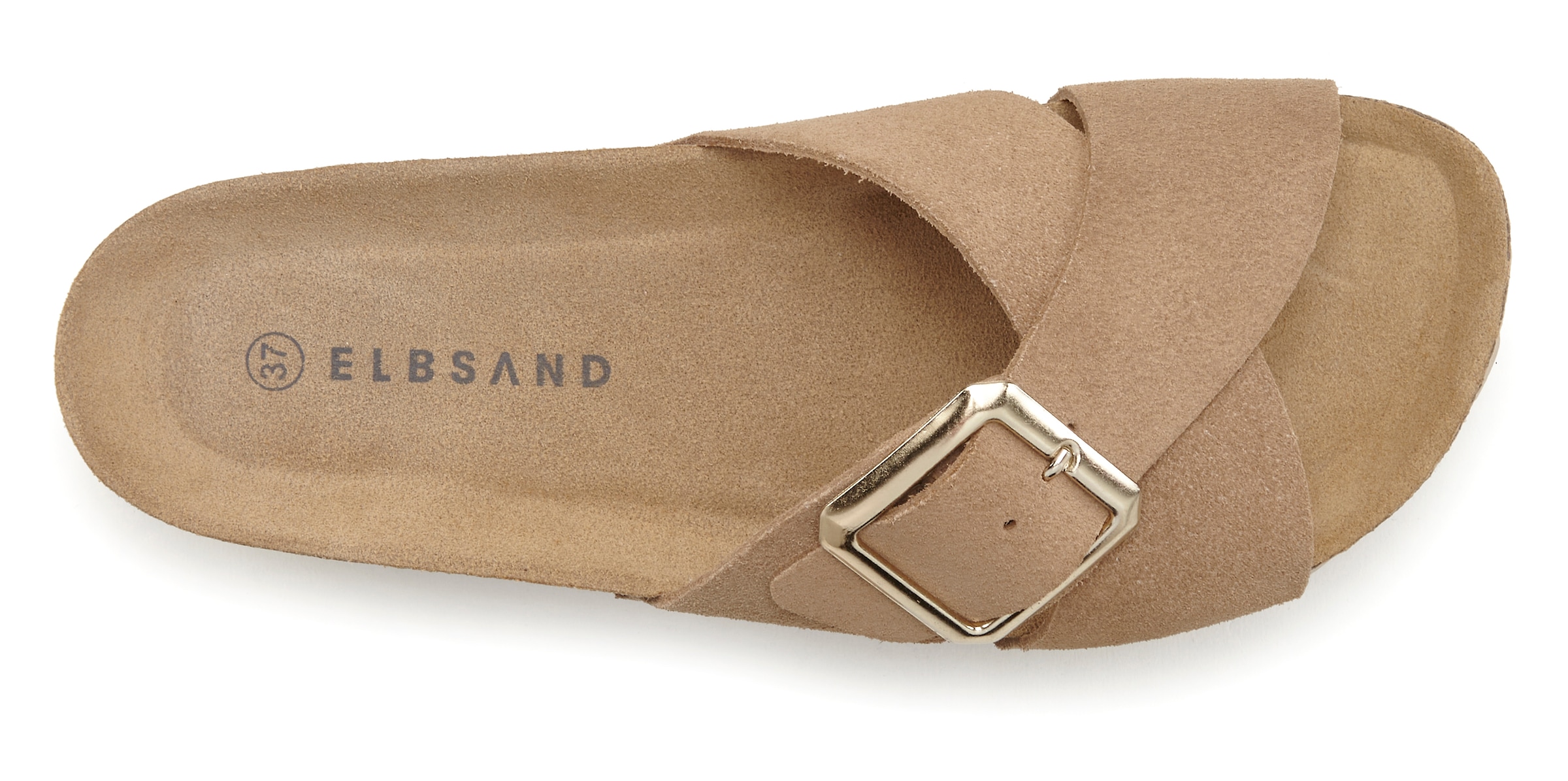 Elbsand Pantolette »Mule, Sandale, offener Schuh,«, aus hochwertigem Leder mit weichem Komfortkorkfußbett