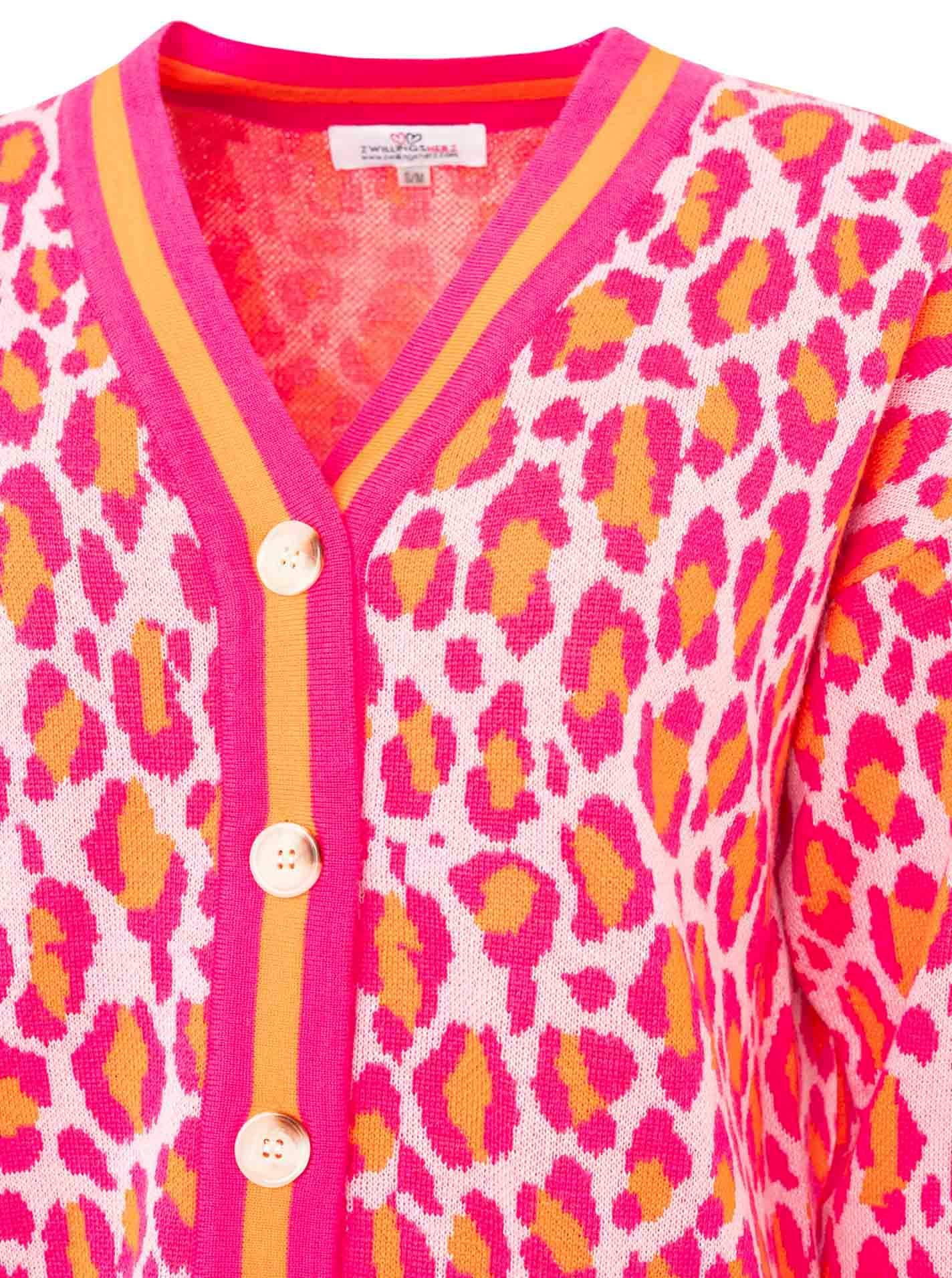 Zwillingsherz Strickjacke »"Leo Streifen"«, mit Knöpfen, Leomuster und Streifenbündchen