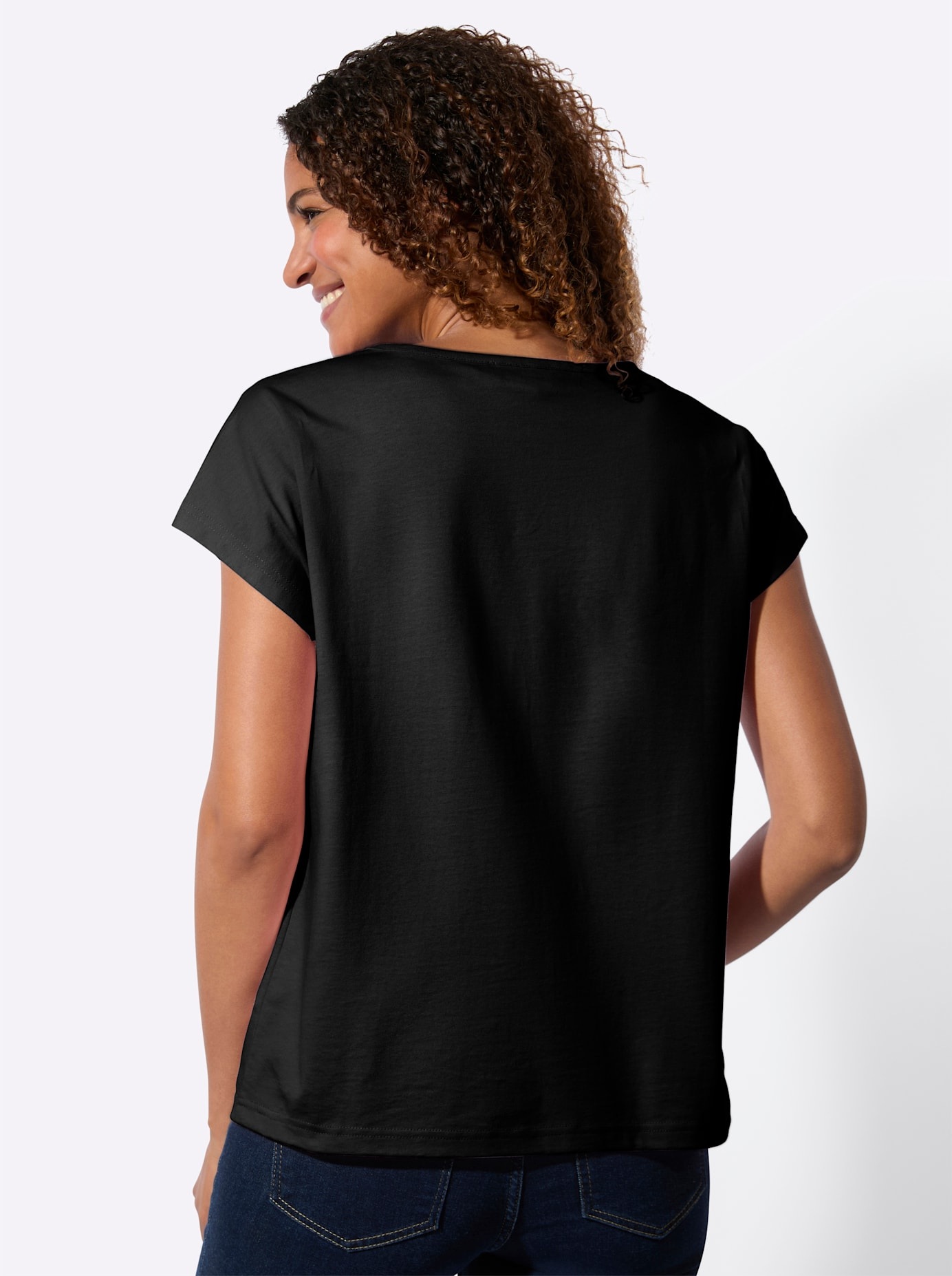 CASUAL LOOKS 2er-Pack Crew Neck Shirts Black/Ecru Size 52 4
